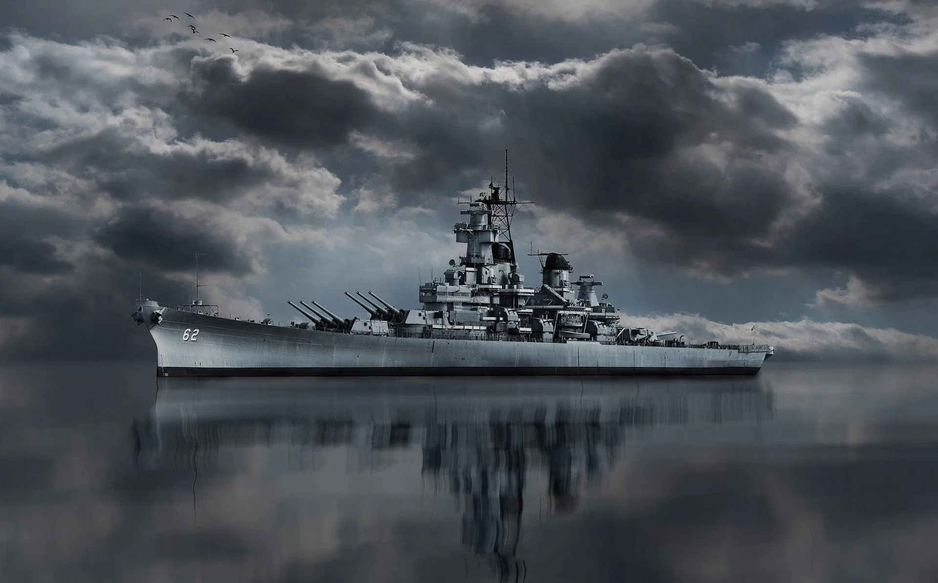 USS New Jersey BB 62 Battleship Military HD Wallpaper