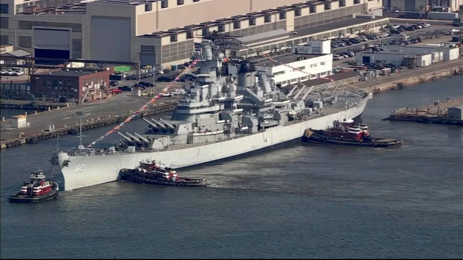 Where is the USS New Jersey? Historic battleship arrives in Paulsboro, NJ, before returning to Camden after undergoing maintenance