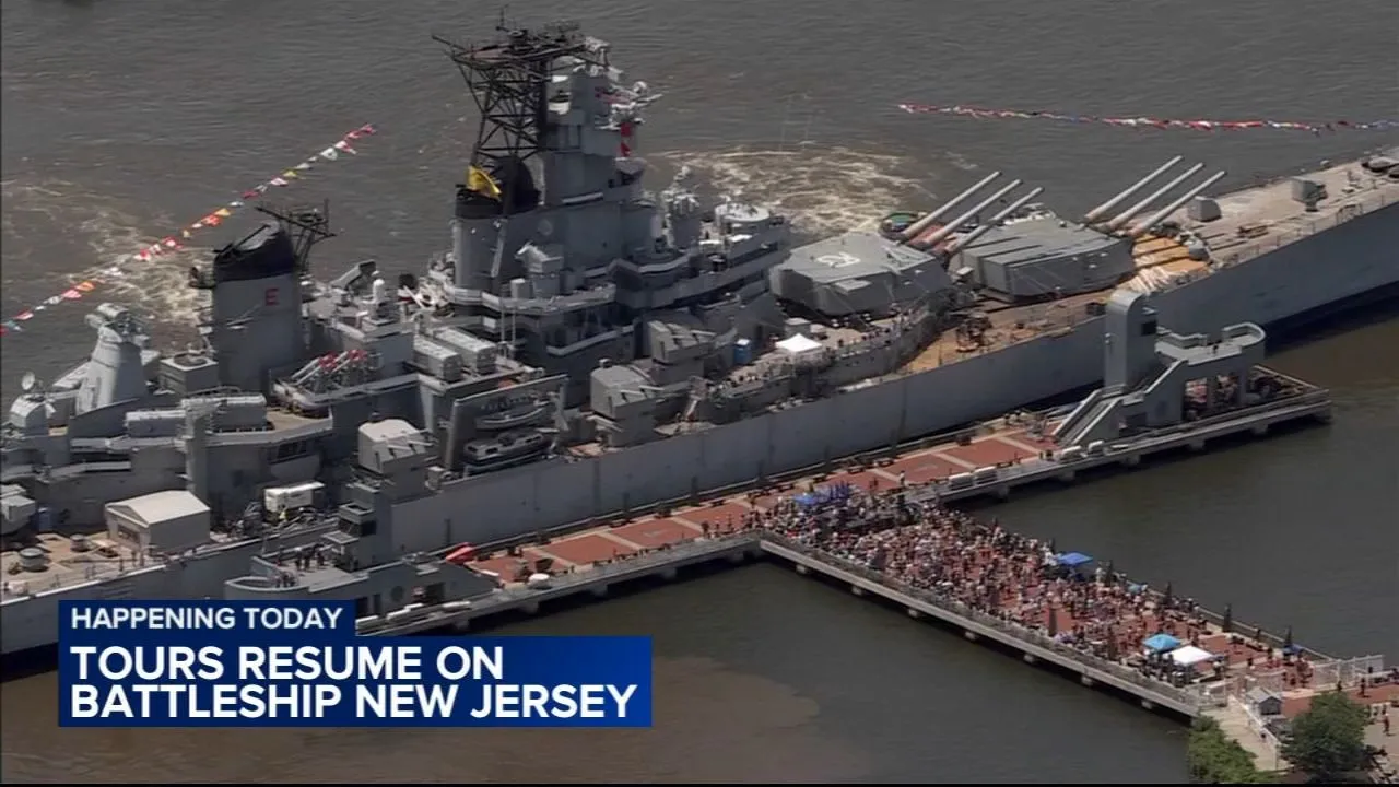 Navy's most decorated battleship, USS New Jersey, to resume tours along Camden waterfront after months of maintenance repairs