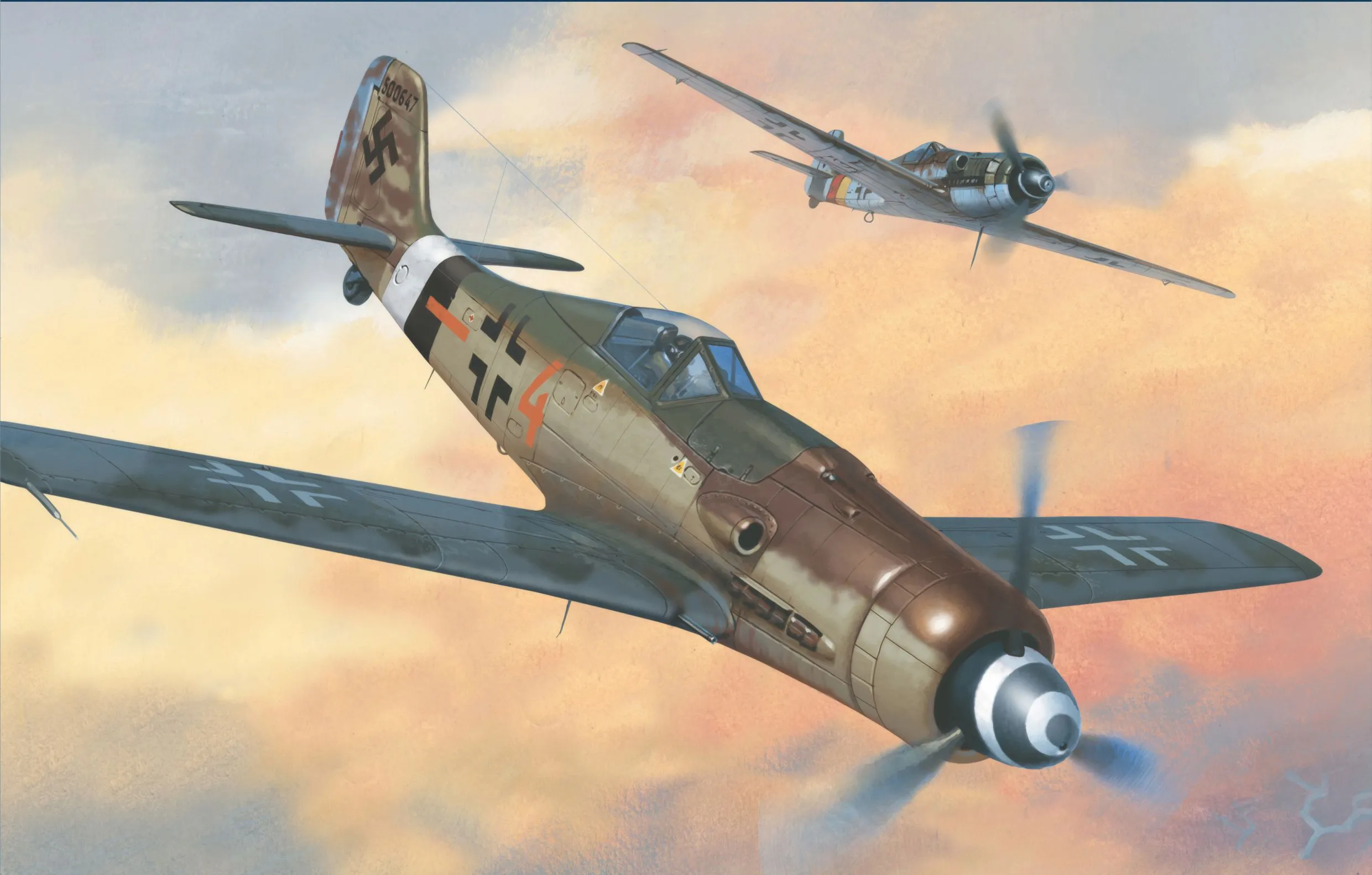 Wallpaper War, Art, Airplane, Painting, Aviation, Focke Wulf 190, WW2, Focke Wulf Ta 152 For Mobile And Desktop, Section авиация, Resolution 2481x1583