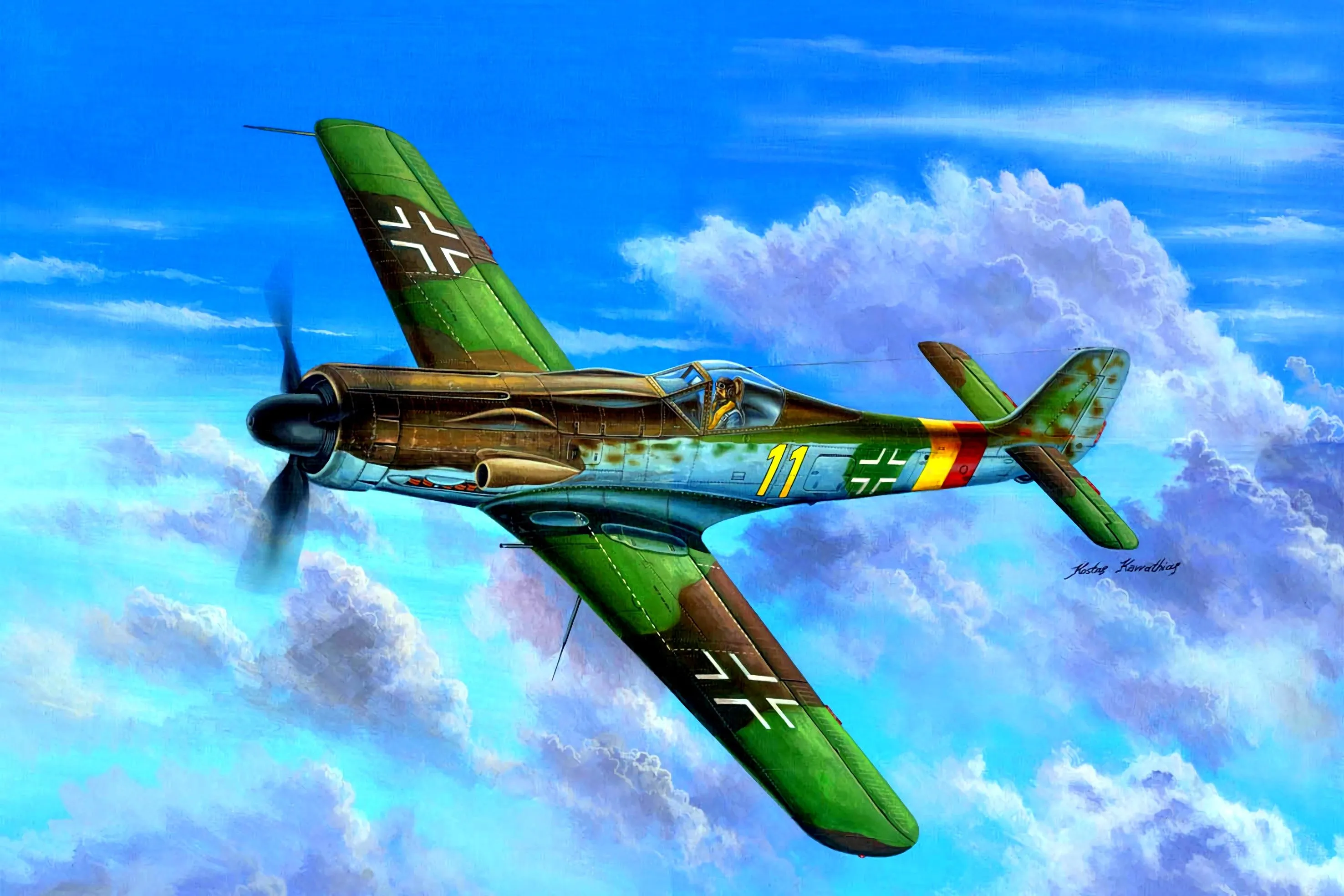 Wallpaper Multipurpose, Fighter Bomber, Luftwaffe, Focke Wulf, The Third Reich, Ta.152C, Medium For Mobile And Desktop, Section авиация, Resolution 2952x1968