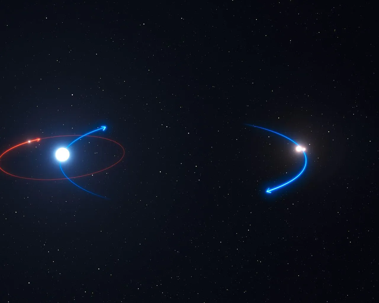 The orbits of the planet and stars in the HD 131399 system