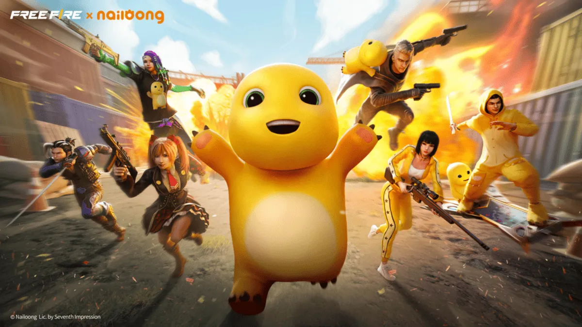 Kolaborasi Free Fire x Nailoong si Dino Kuning!