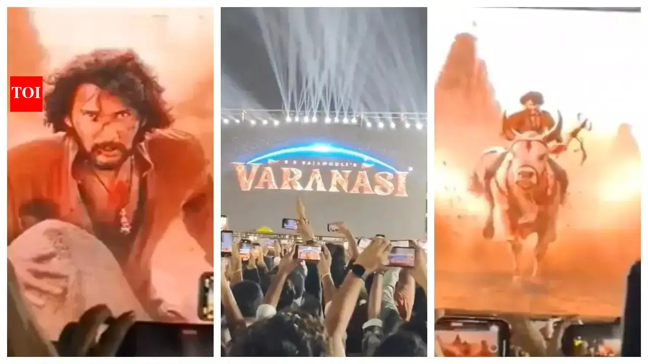 SS Rajamouli Unveils 'Varanasi' Title At Epic Motion Poster Launch Featuring Mahesh Babu. Times Of India