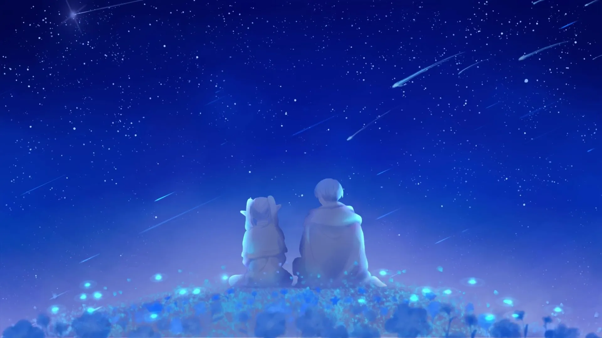 Starry Night With Himmel And Frieren Live Wallpaper