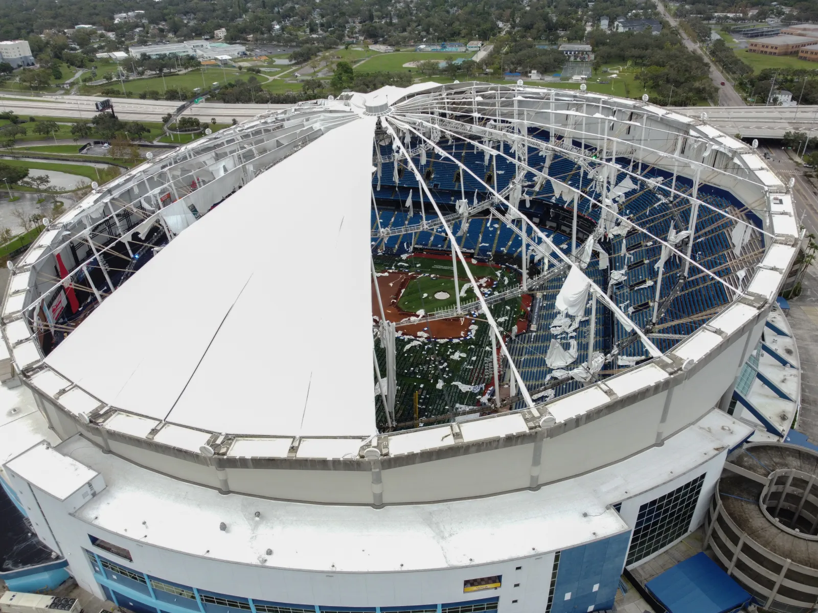 Rays Released Jaw Dropping Photo Of Catastrophic Destruction Inside Tropicana Field