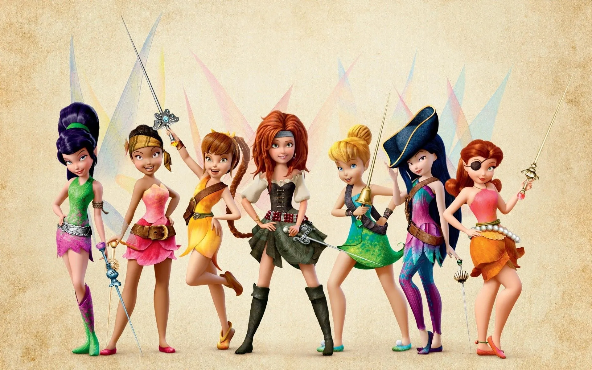 Beautiful little fairies from the cartoon