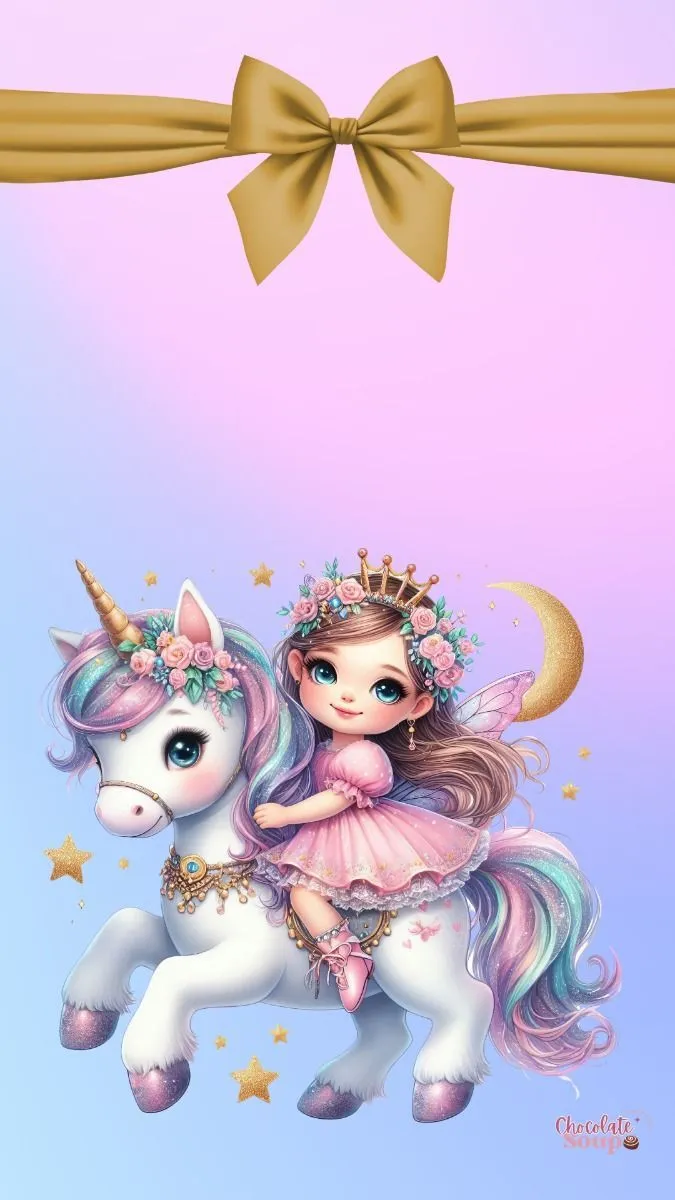 Unicorn & Fairy Phone Wallpaper