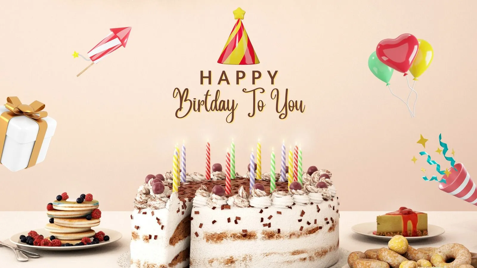 Free editable birthday desktop wallpaper