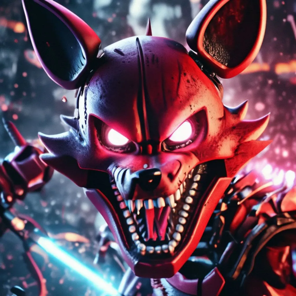 Angry foxy Fnaf art scary