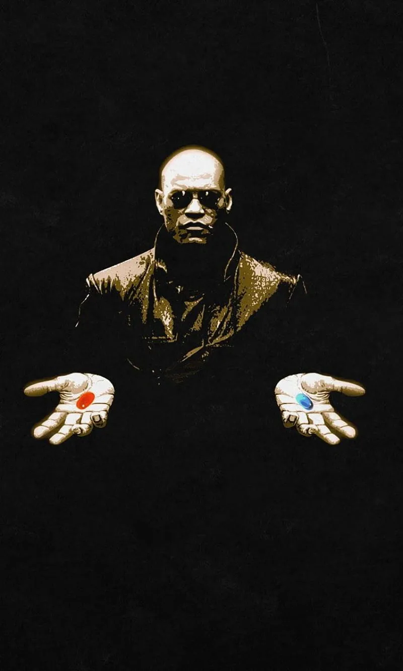 Morpheus, blue, mcode, red, HD phone wallpaper