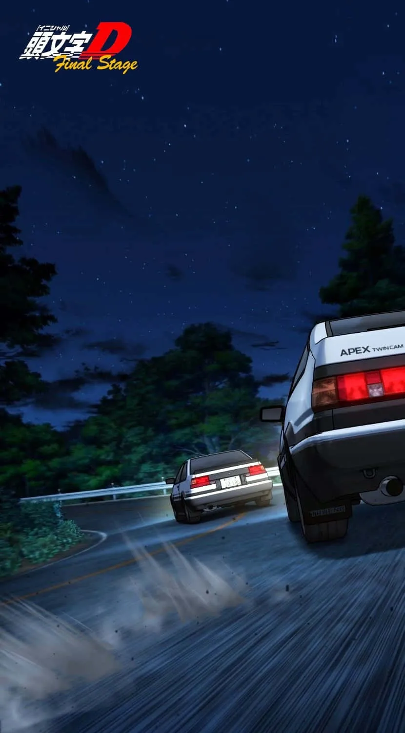 Download Initial D Phone Car Chase At Night Wallpaper