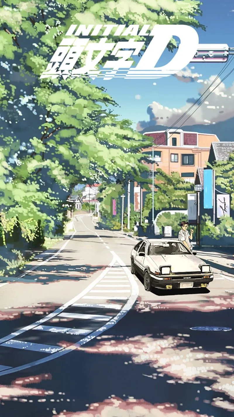 Initial D, cars, project d, takumi, manga, toyota, phone, anime, ae86, HD phone wallpaper