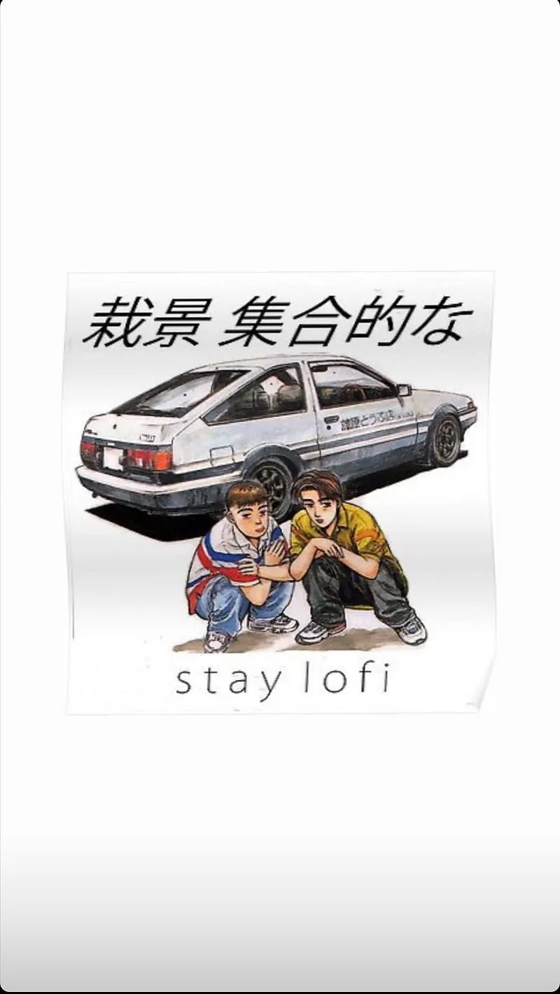 Stay lofi, carros, initial d, HD phone wallpaper