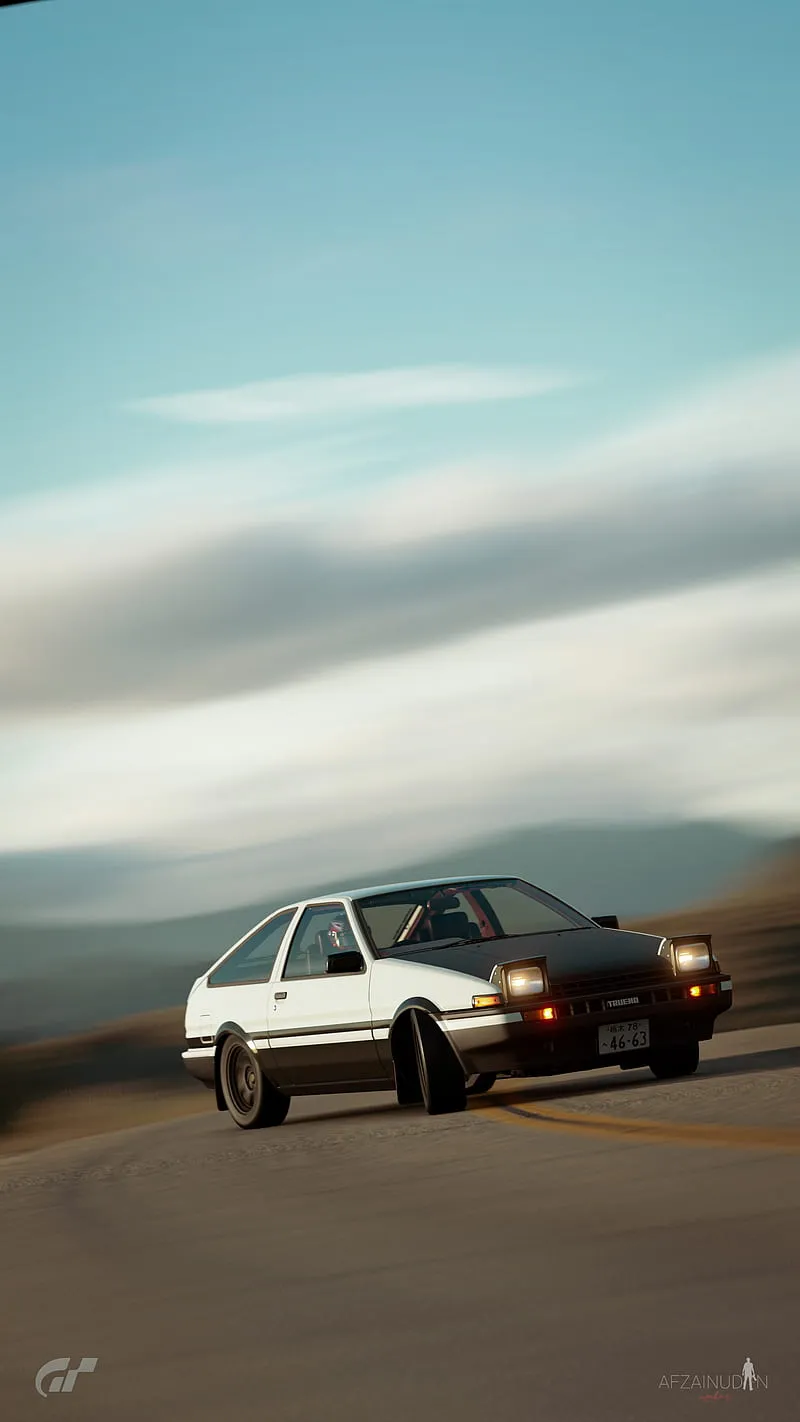 Toyota ae86, drift, games, gran turismo, gtsport, initial d, playstation, ps4, HD phone wallpaper