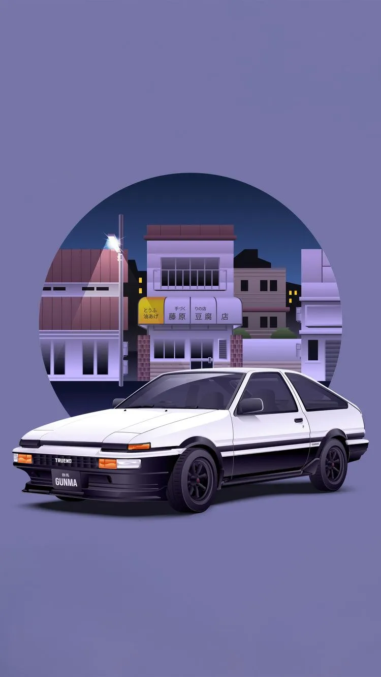 Toyota Sprinter Trueno Ae86 Iniital D Minimal iPhone 6, iPhone 6S, iPhone 7 , HD 4k Wallpaper, Image, Background, Photos and Picture