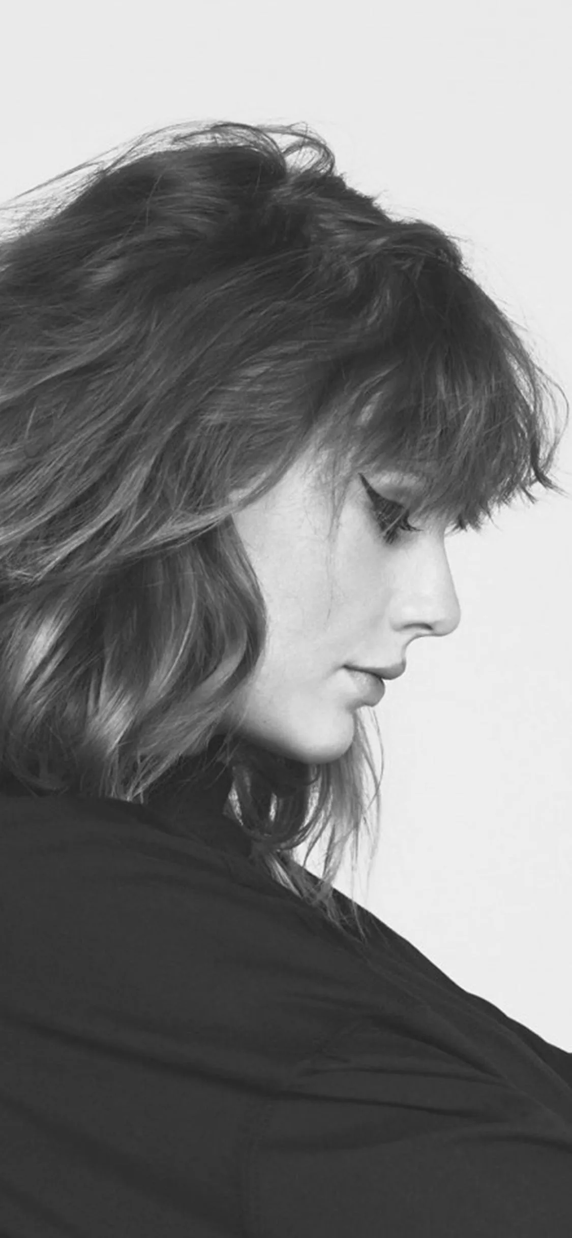 iPhone X wallpaper. taylor swift girl singer femail bw music