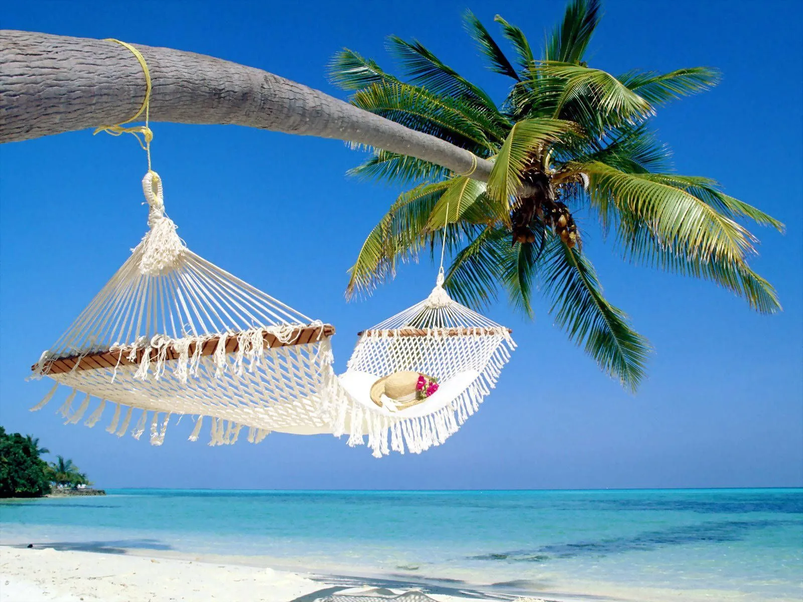 Download A beautiful tropical beach, perfect for a vacation. Wallpaper