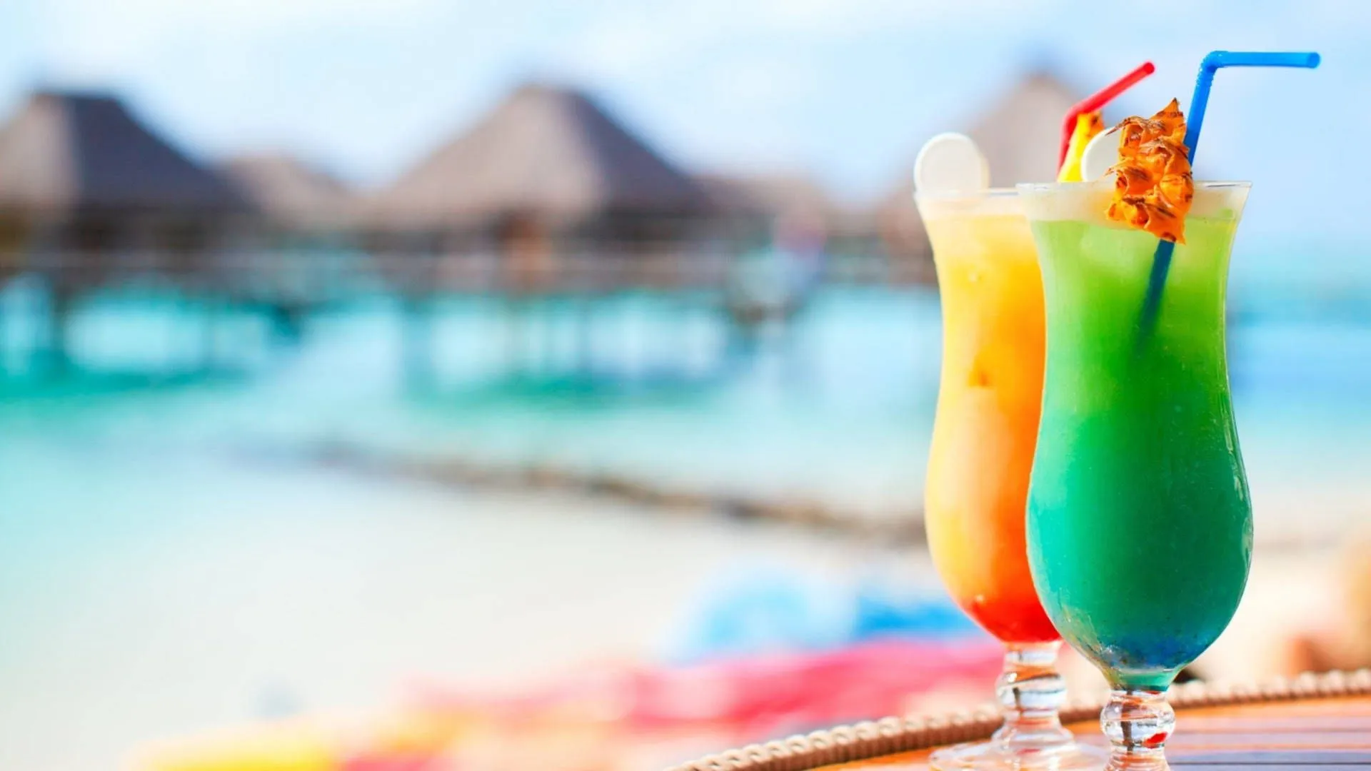 Download Blue Curacao, Tequila Sunrise Tropical Drink Wallpaper