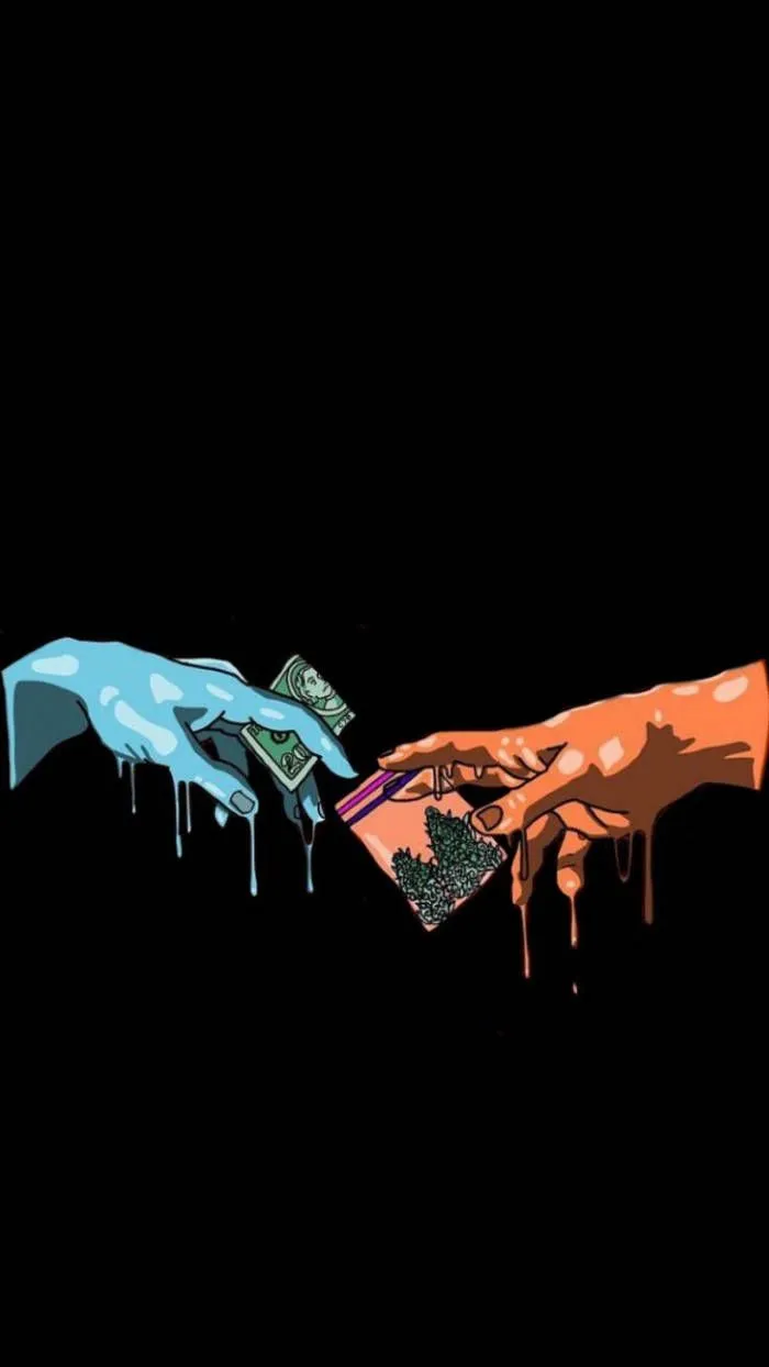 Download Dark Trippy Hands Wallpaper