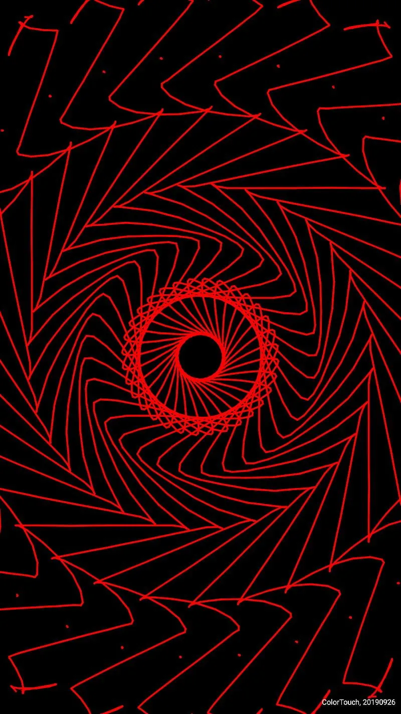 Trippy Spiral 1, black, desenho, pattern, red, HD phone wallpaper