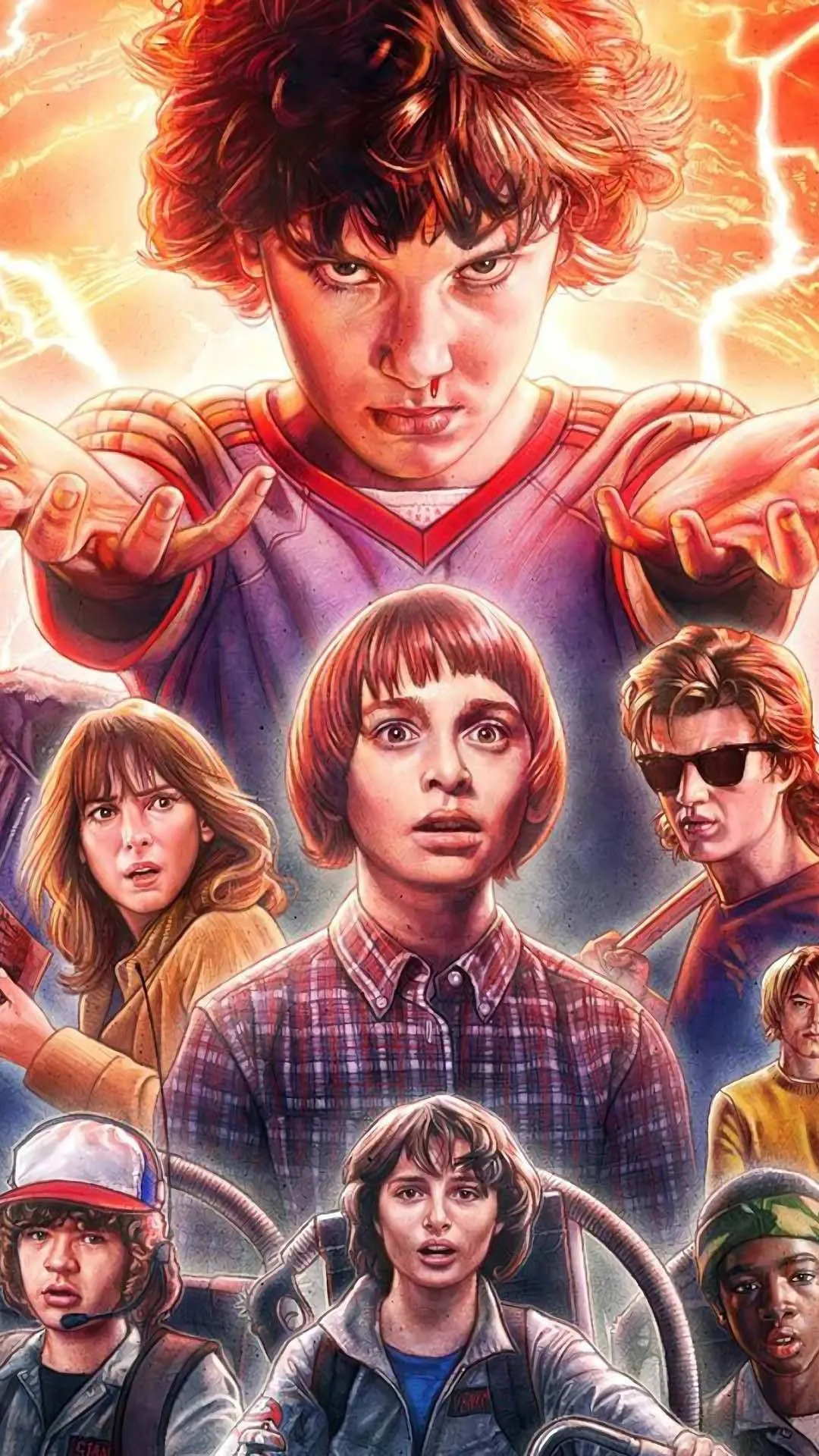 Download Cute Stranger Things Kids Poster Wallpaper