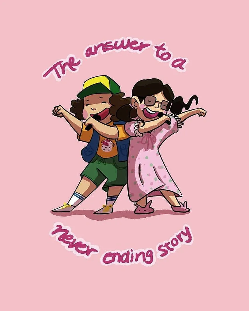 Download Hopper and Eleven Sharing an Adorable Moment Wallpaper