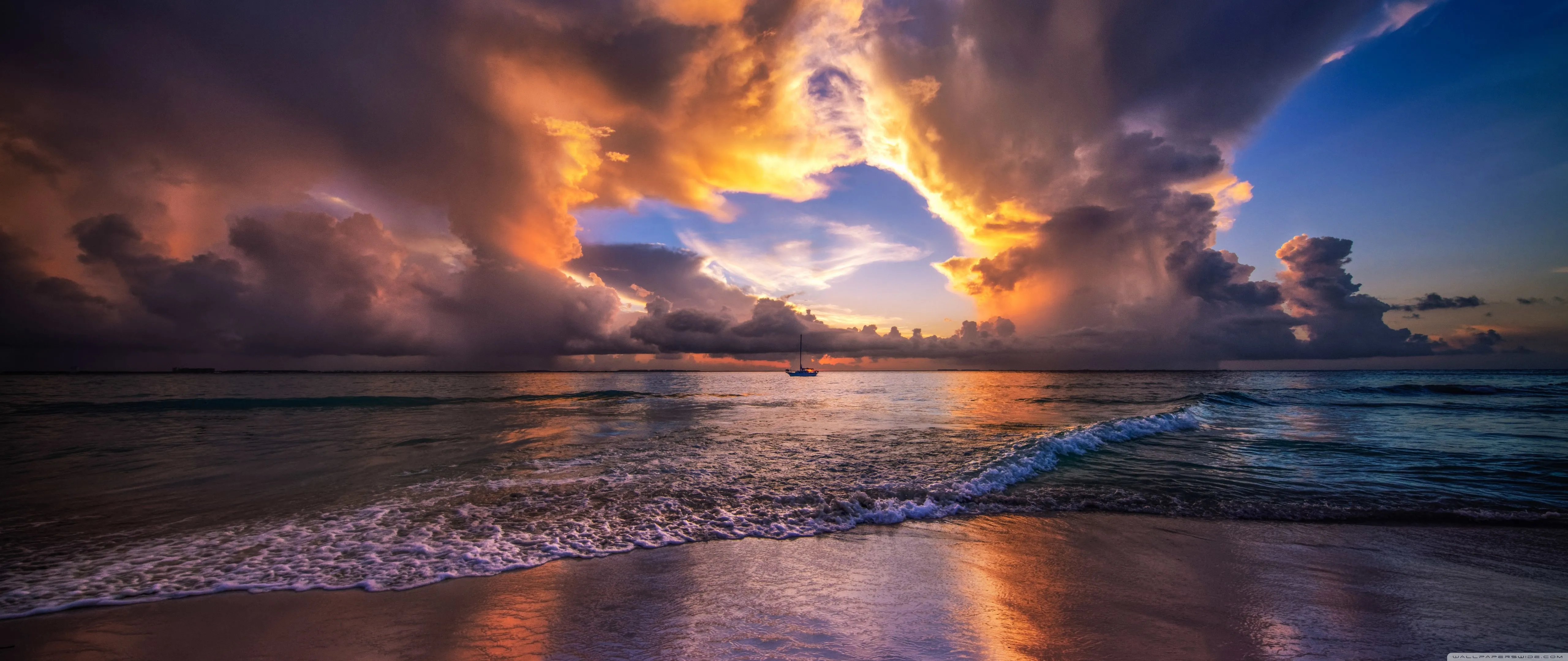 Caribbean Sunset 4K UHD Wallpaper for UltraHD Desktop and TV, Widescreen and UltraWide Display, Smartphone and Tablet Devices