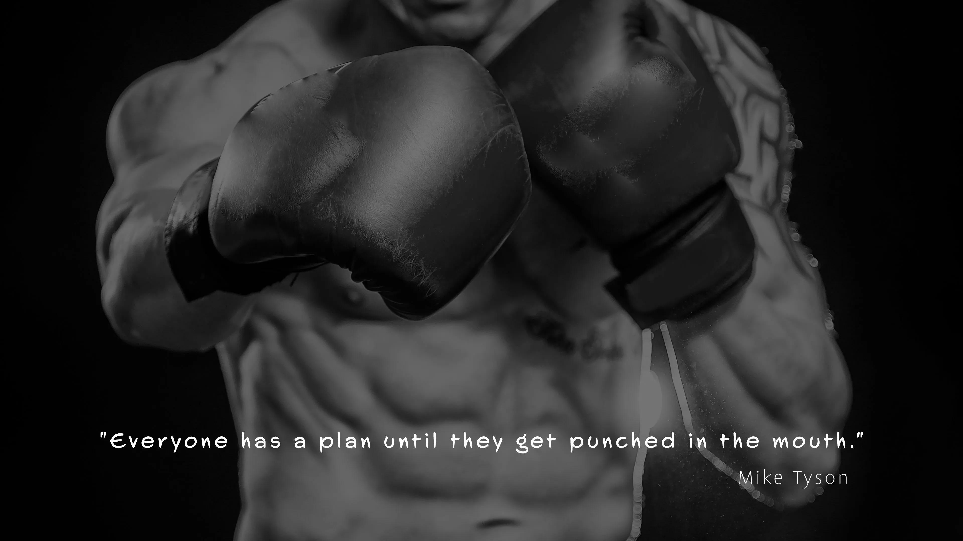Boxing Wallpaper 4K, Monochrome background, Punch