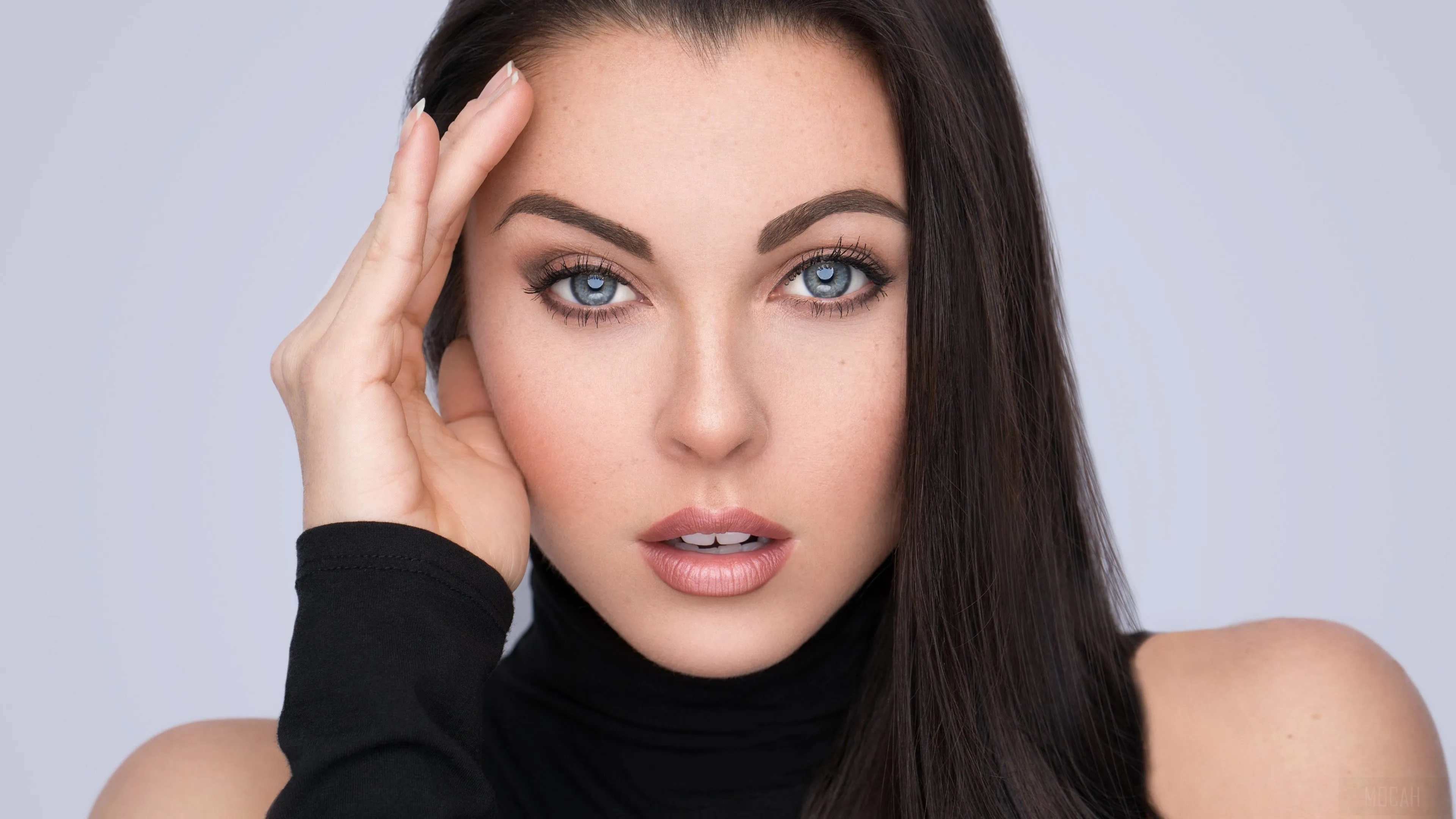 Blue Eyes, Brunette, Face, Girl, Model, Woman 4K, HD Wallpaper