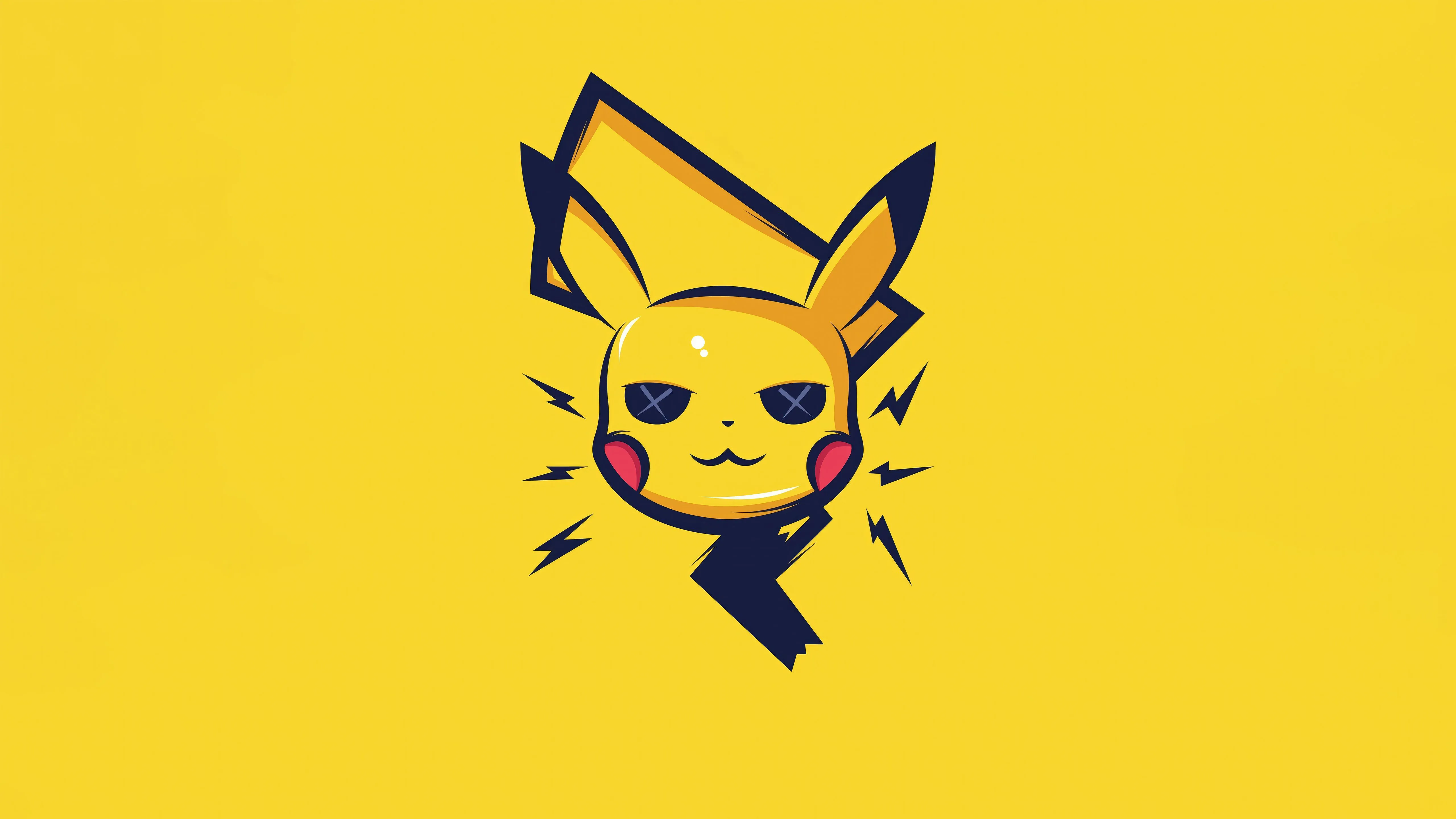 Ultra HD Minimalist Pikachu Anime Wallpaper