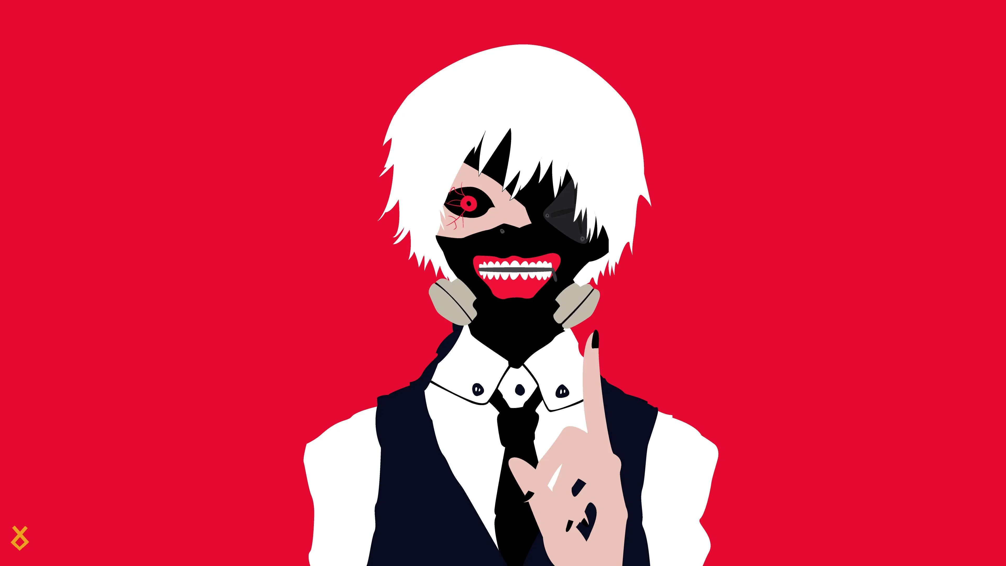 Tokyo Ghoul, Kaneki Ken, Minimalism, Vectors, Anime Vectors Wallpaper HD / Desktop and Mobile Background