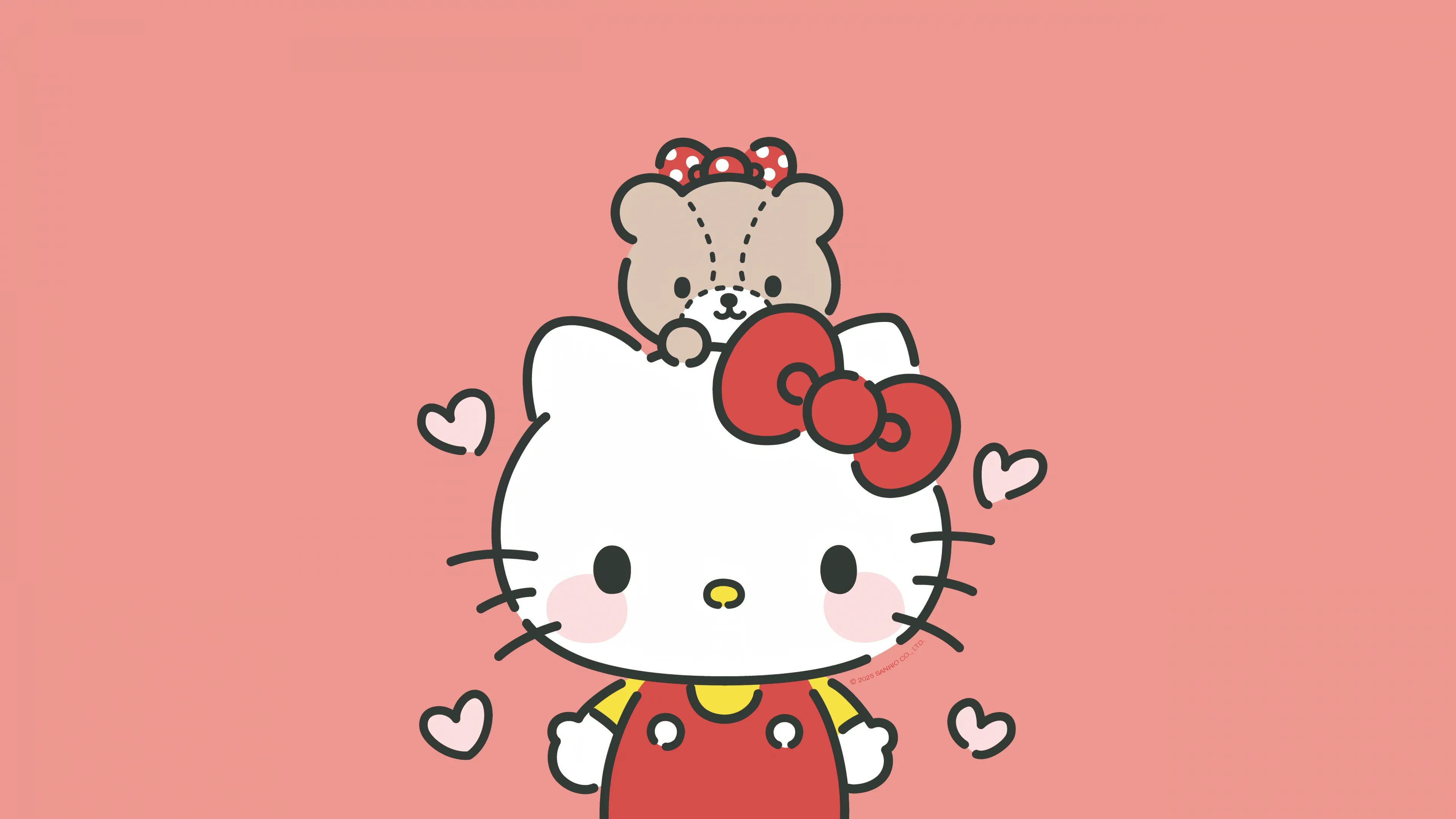 Hello Kitty Wallpaper 4K, Kawaii bear, 5K, Sanrio