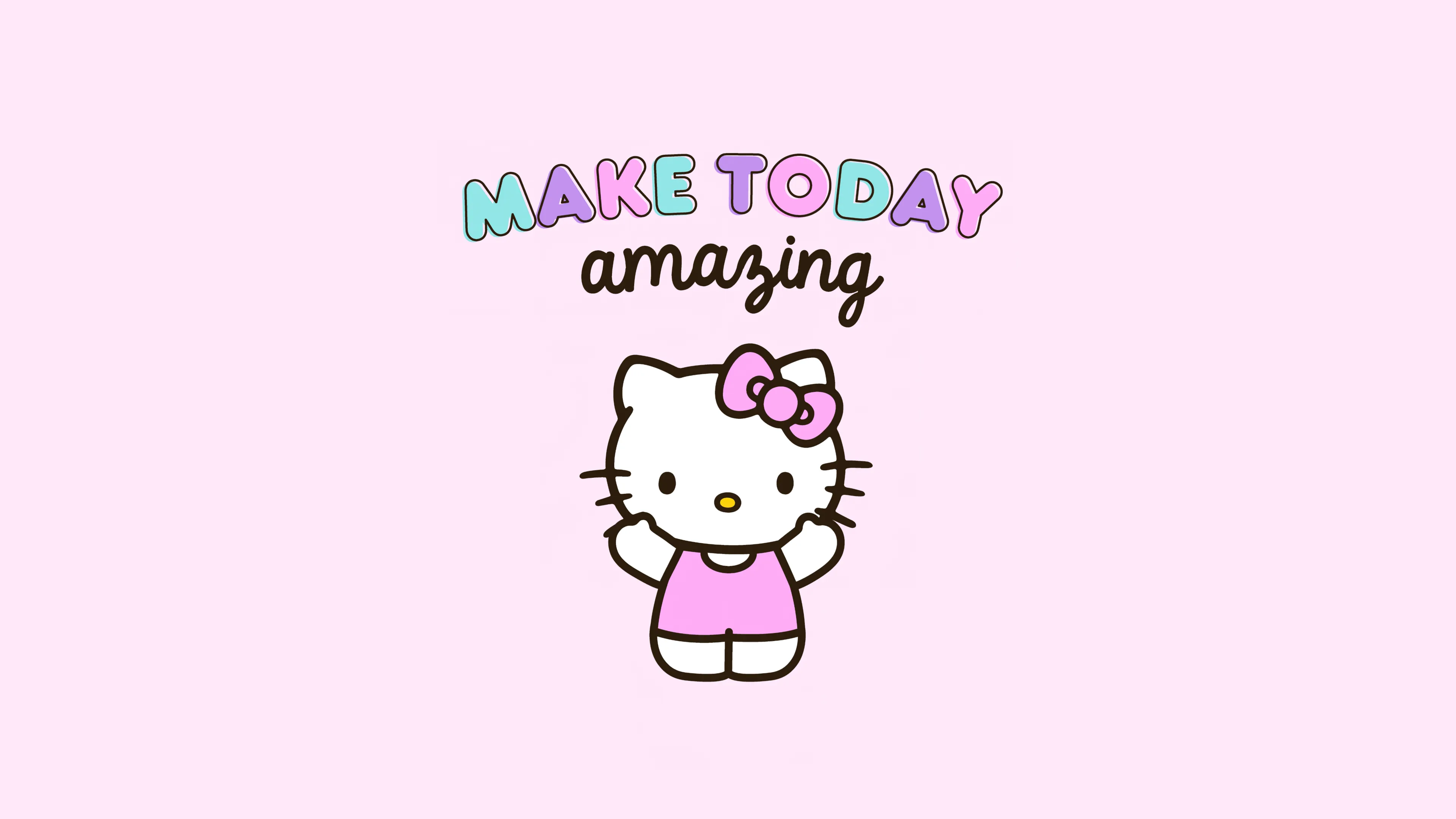 Make today Amazing Wallpaper 4K, Hello Kitty background