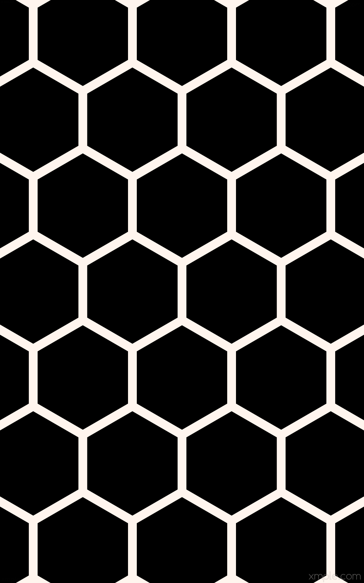 Beehive honeycomb black white hexagon 1200x1920 wallpaper 4K HD