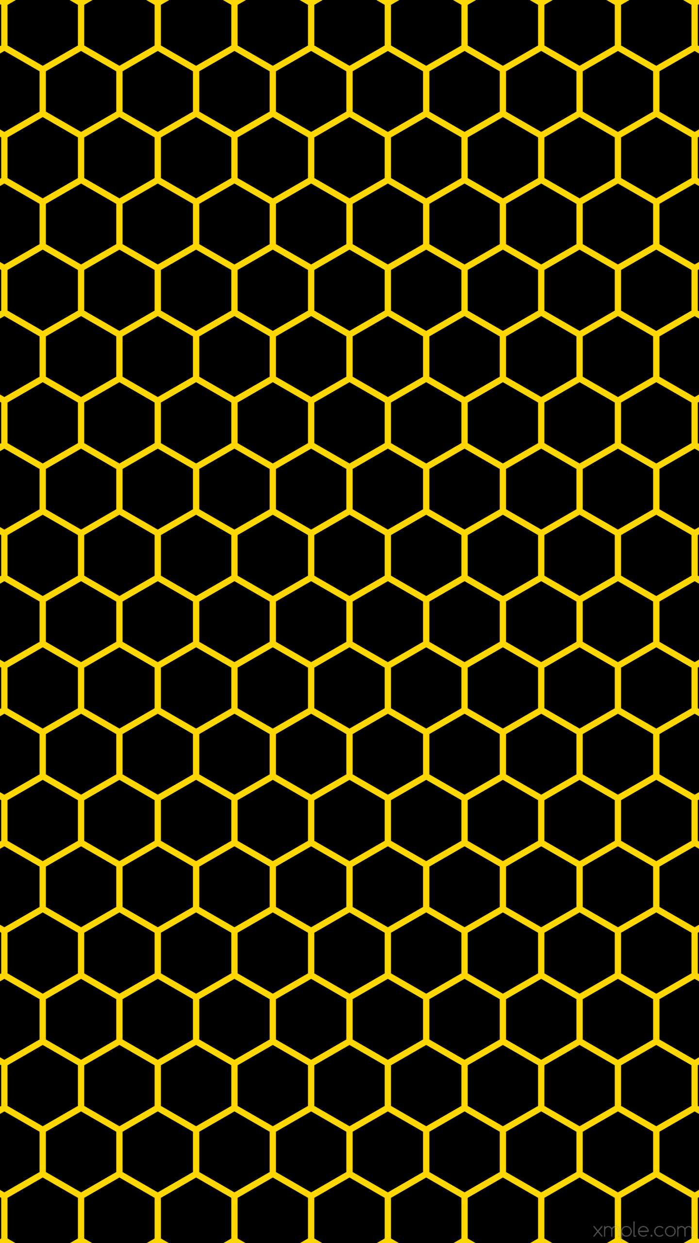 Beehive honeycomb yellow hexagon black 1440x2560 wallpaper 4K HD