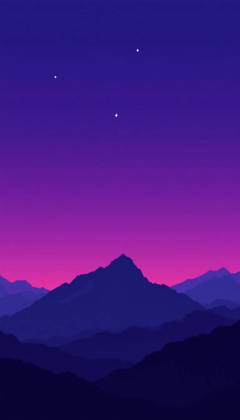 Free Purple Mountain Pixels Image, Minimalist, Mountains