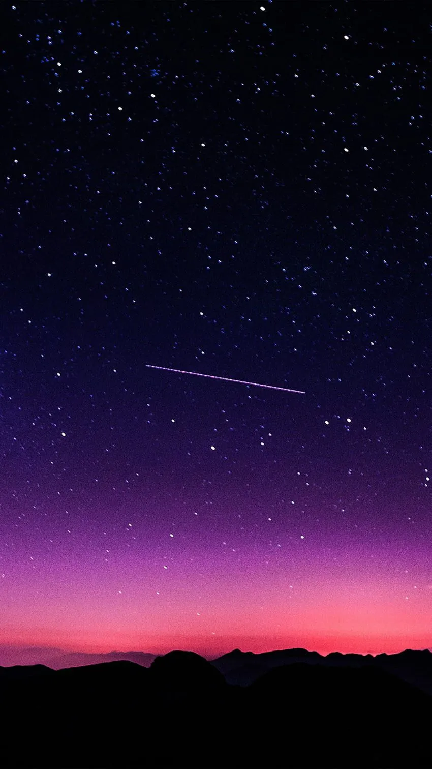 Star Galaxy Night Sky Mountain Purple Pink Nature Space, Purple and Blue Stars HD phone wallpaper