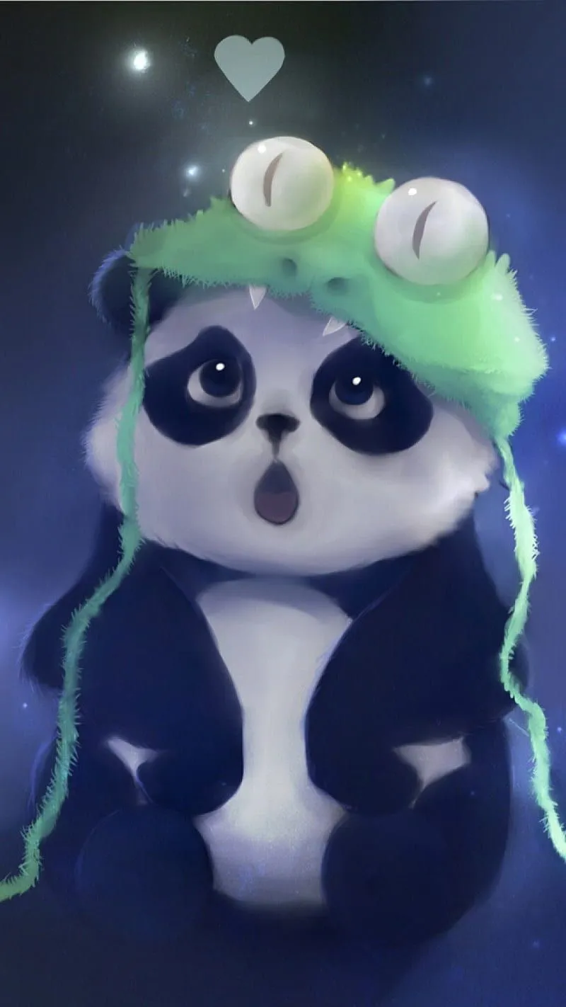 Cute Panda, cute panda, art, animation, nature, animal, HD phone wallpaper