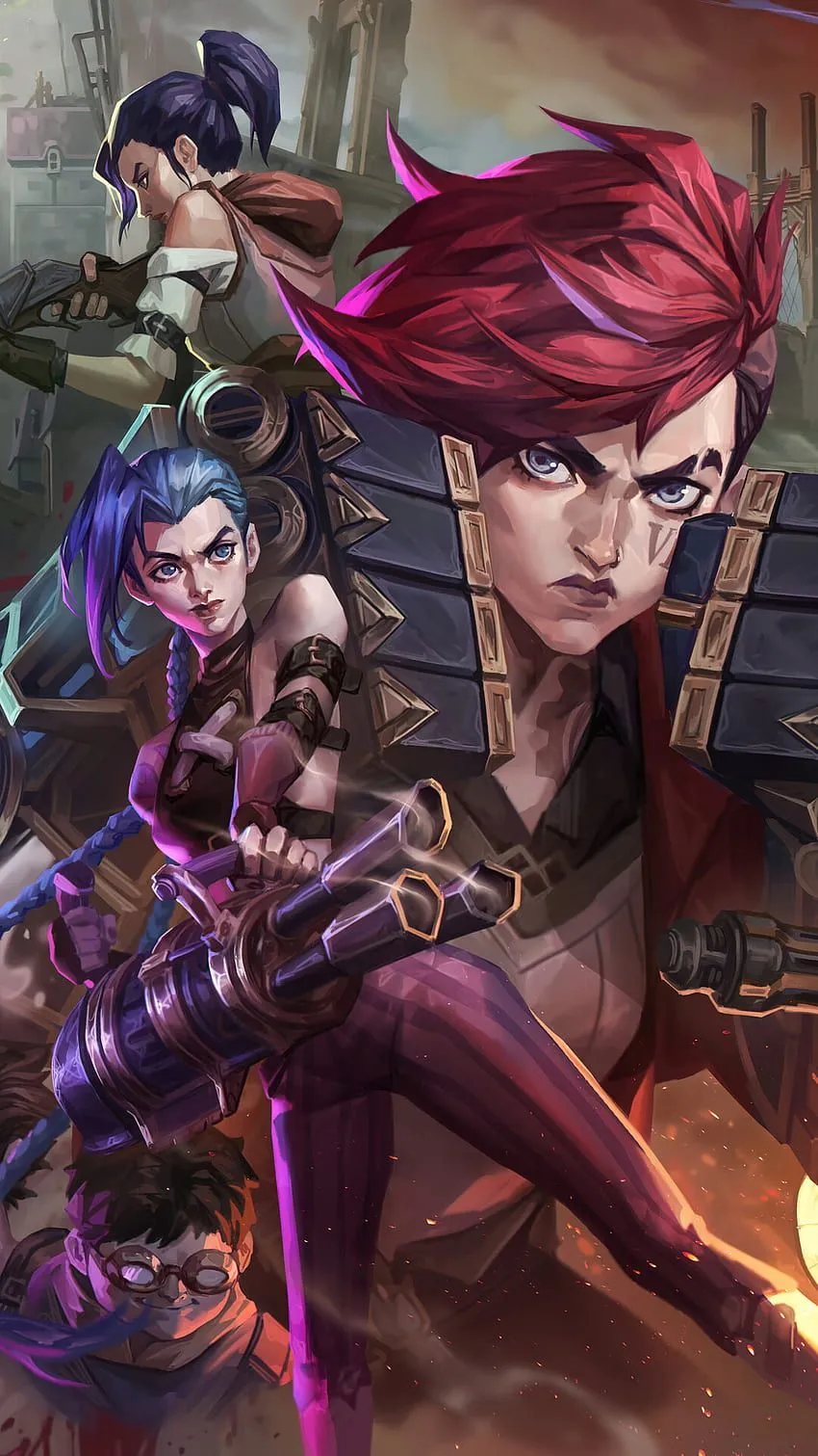 LOL Arcane Jinx Vi Caitlyn Phone iPhone & Artwork, Caitlyn Arcane HD phone wallpaper