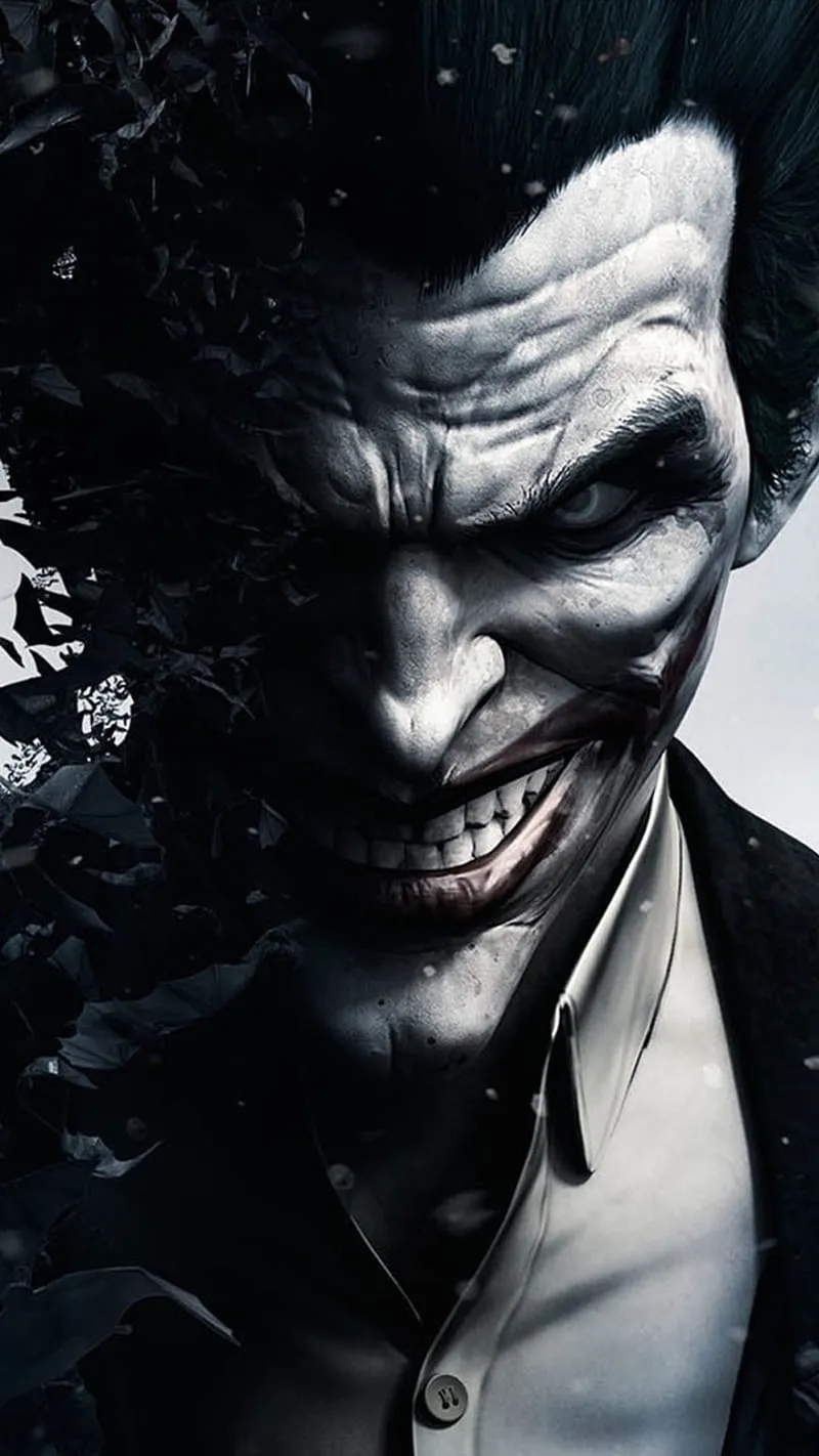 Joker Black white, batman, games, HD phone wallpaper