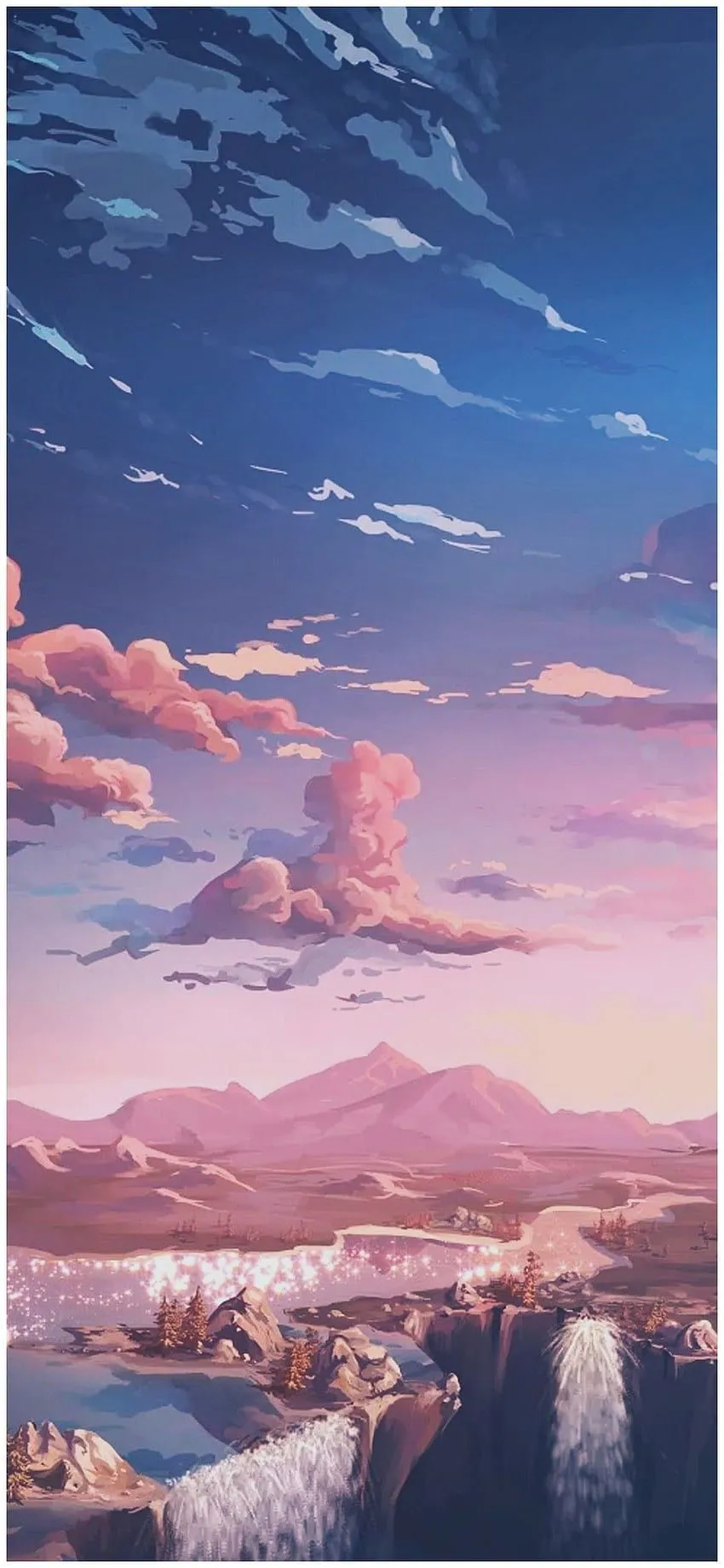 Pink landscape aesthetic HD wallpaper
