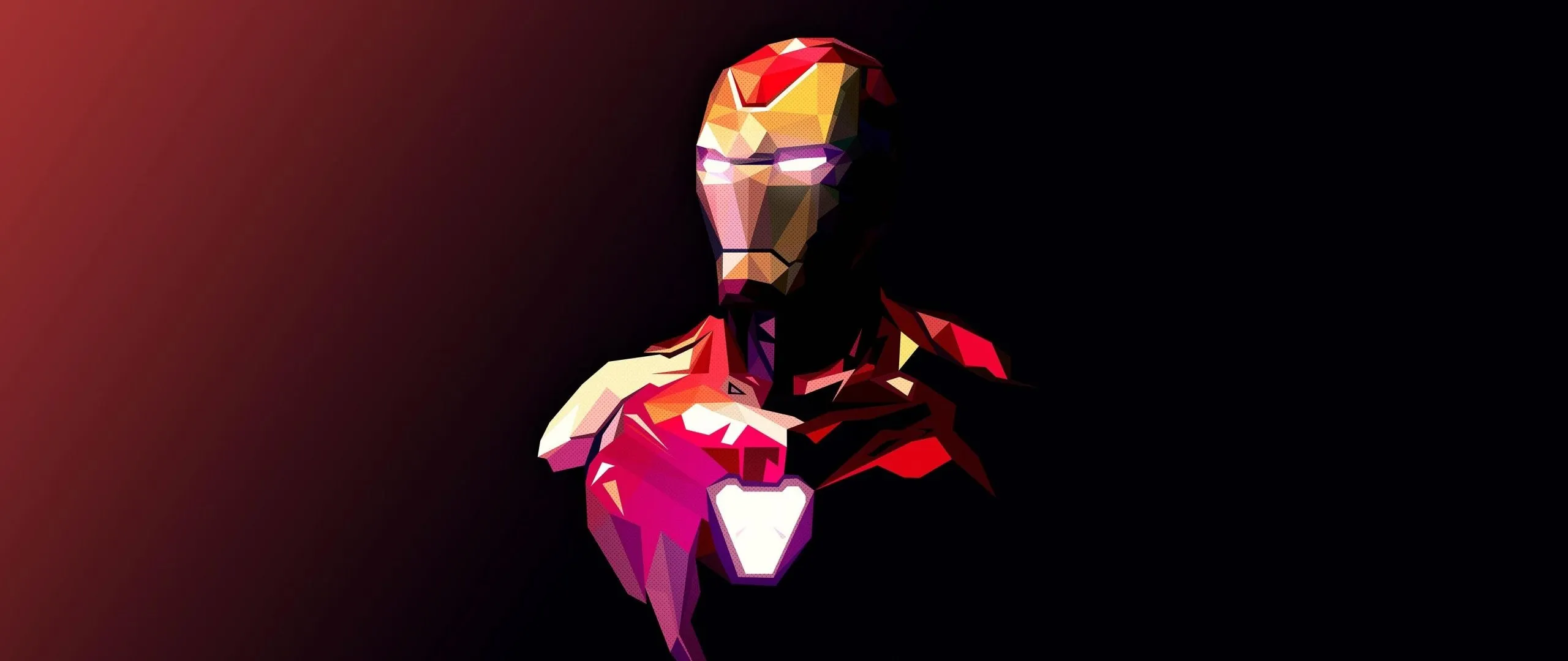 Iron Man Wallpaper 4K, Pixel art, Minimalist, Polygonal