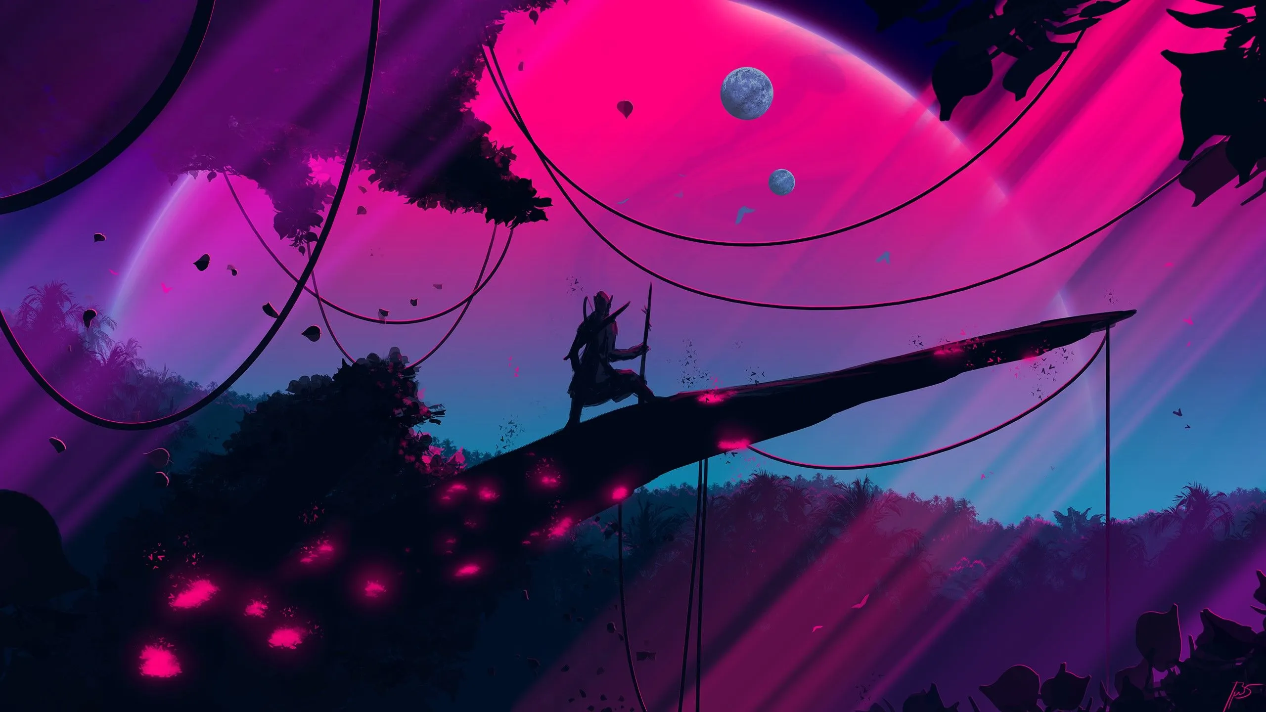 space, jungle, JoeyJazz, moth, HD Wallpaper