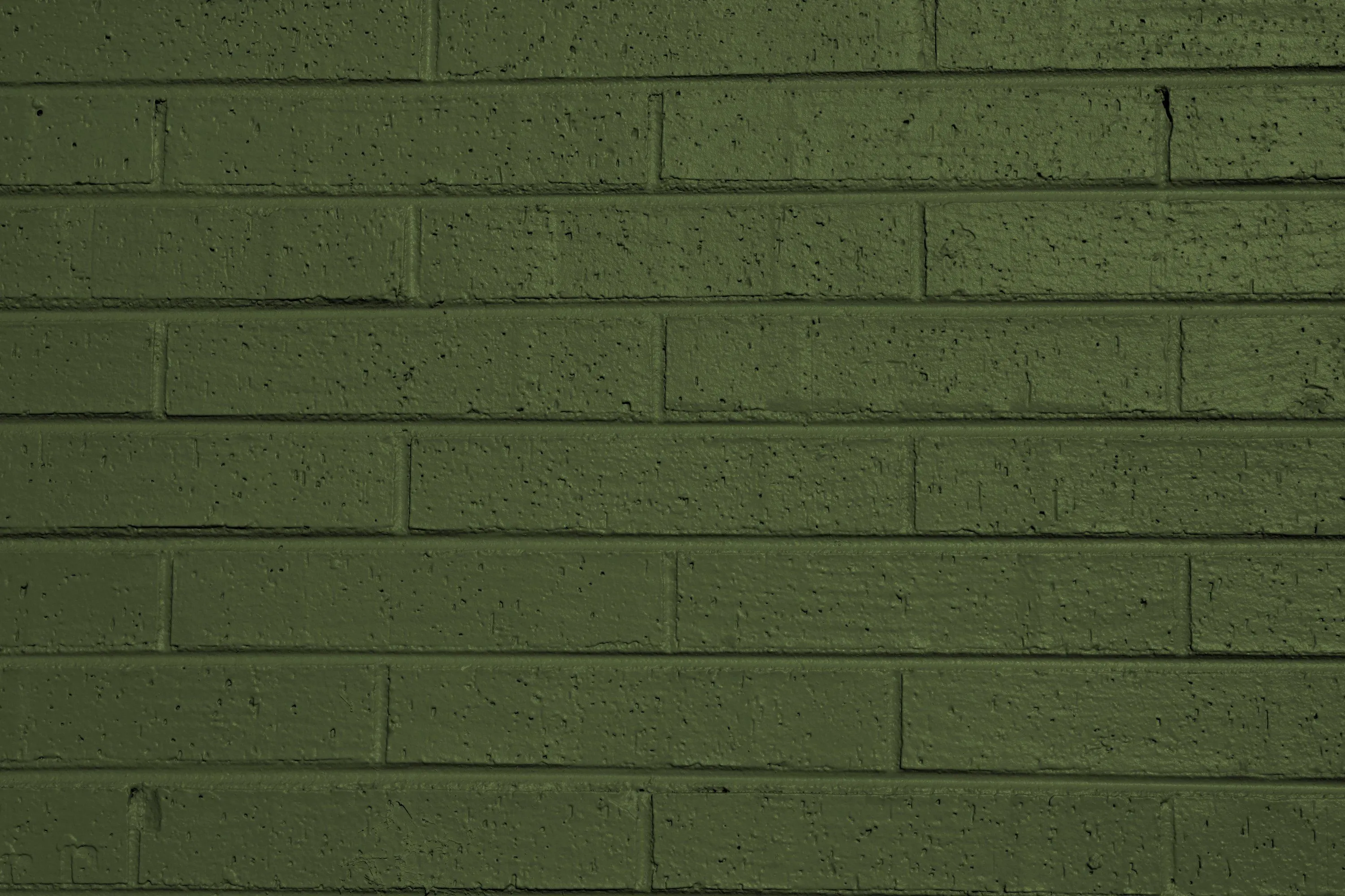 Olive Green Painted Brick Wall Texture