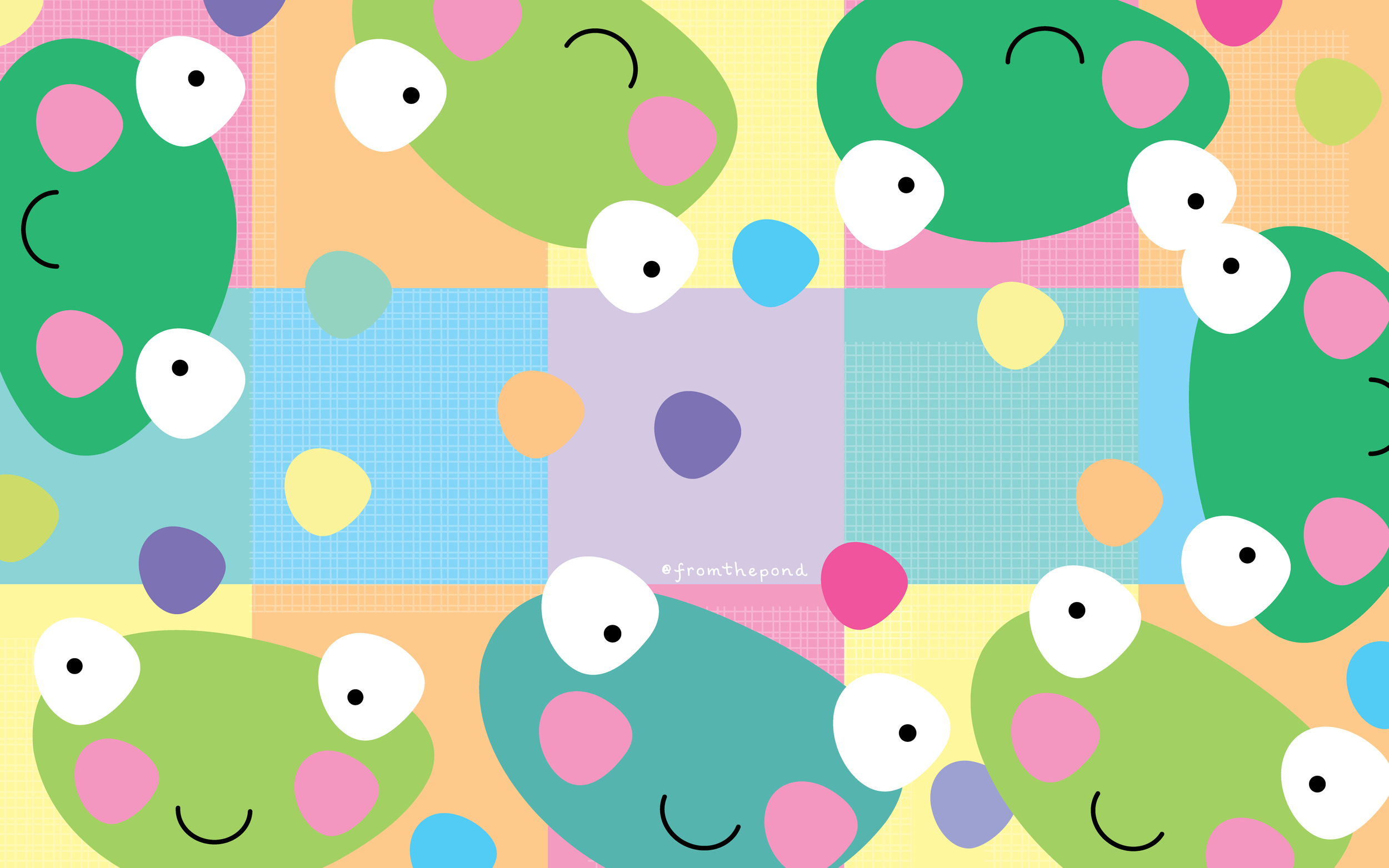 Digital screen wallpaper for a happy creative aesthetic on your phones devices and classroom digital boards