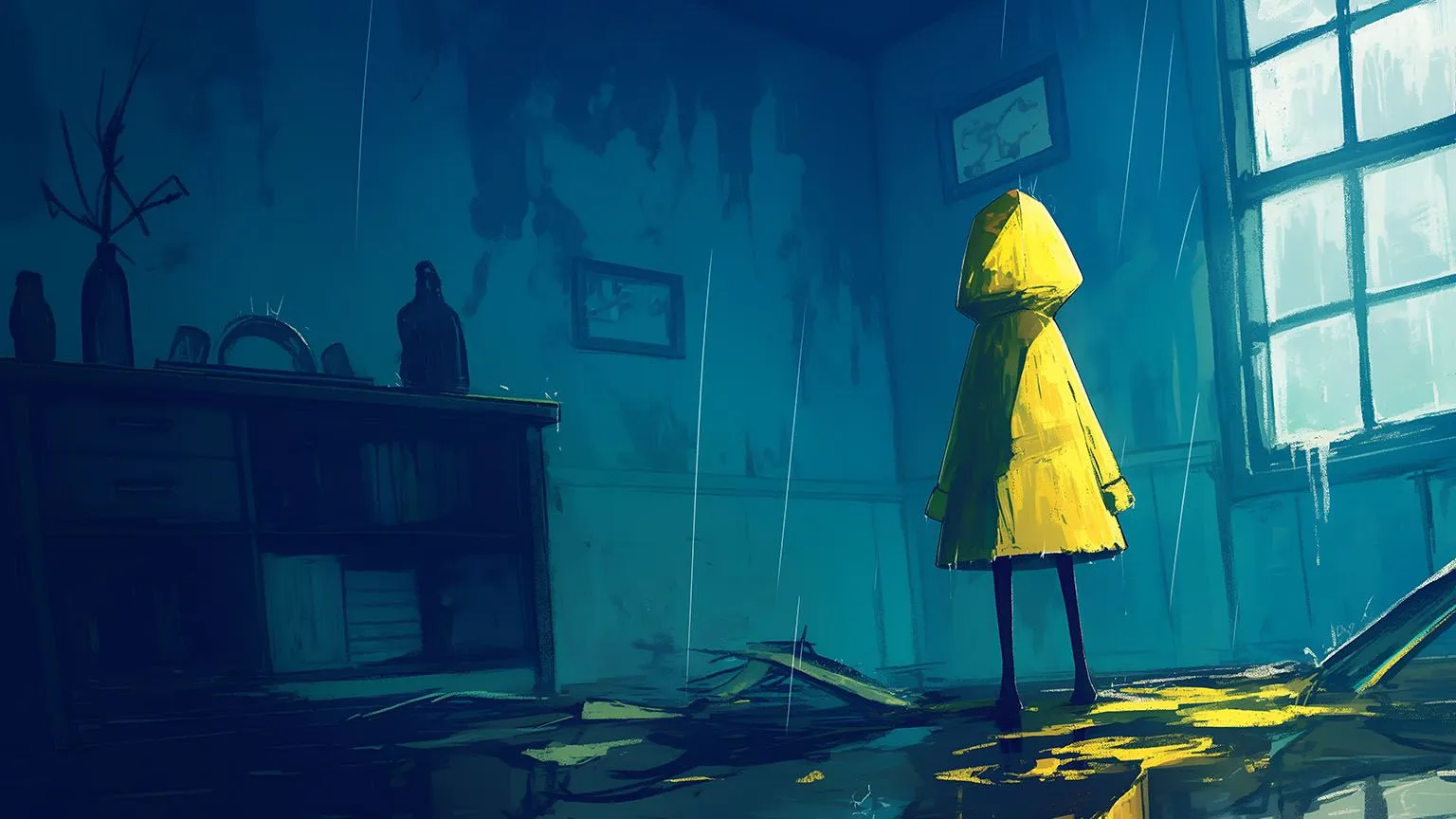 Little Nightmares Six Blue Desktop Wallpaper