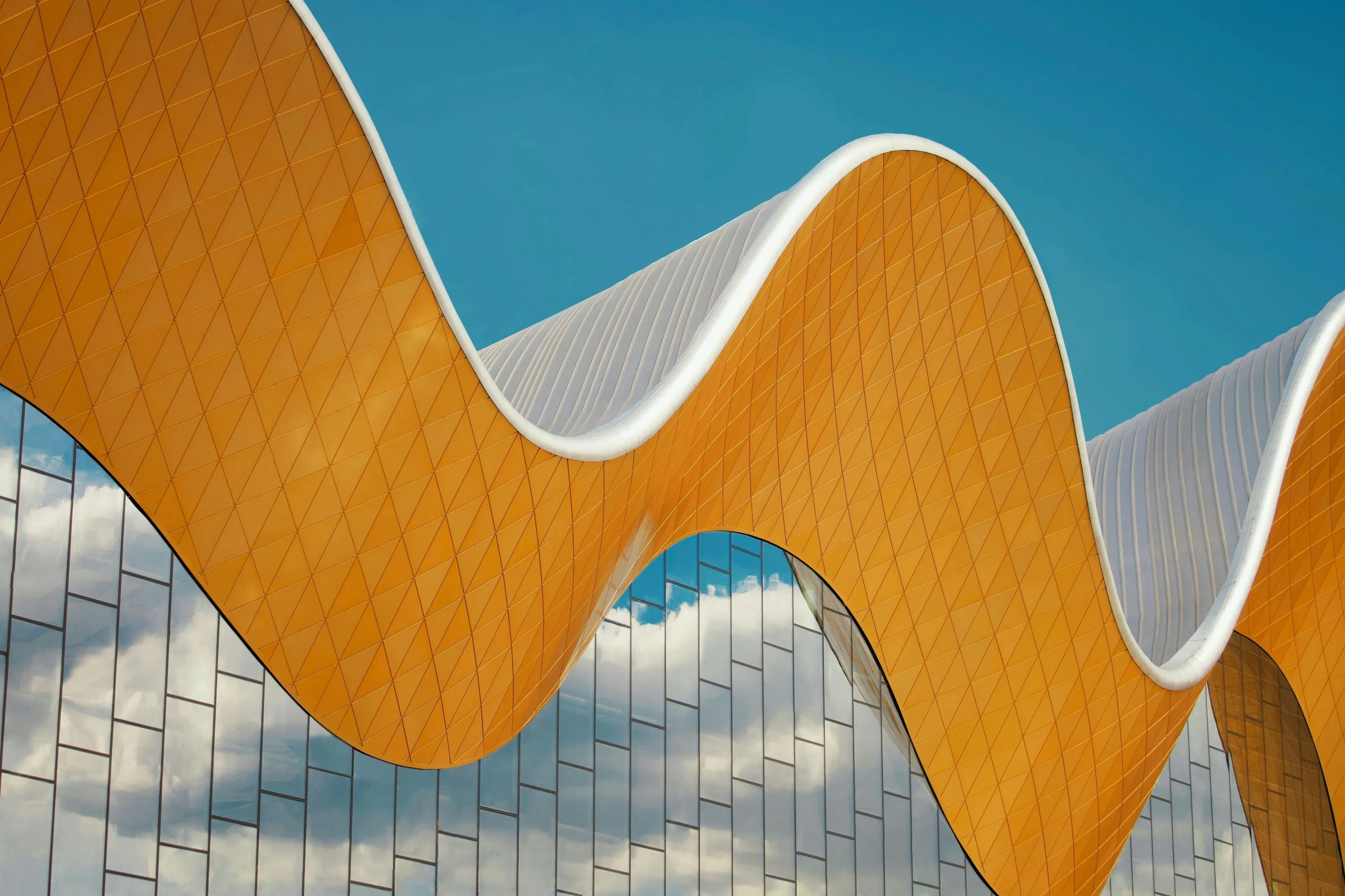 Unique Yellow Architecture 4K