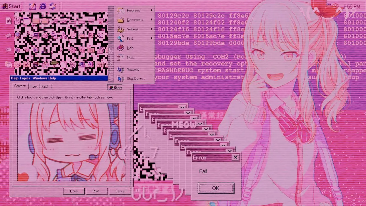 desktop wallpaper, Project SEKAI, webcore, webcore aesthetic, Akiyama Mizuki (Project SEKAI), tumblr, iconsynth.tumblr.com