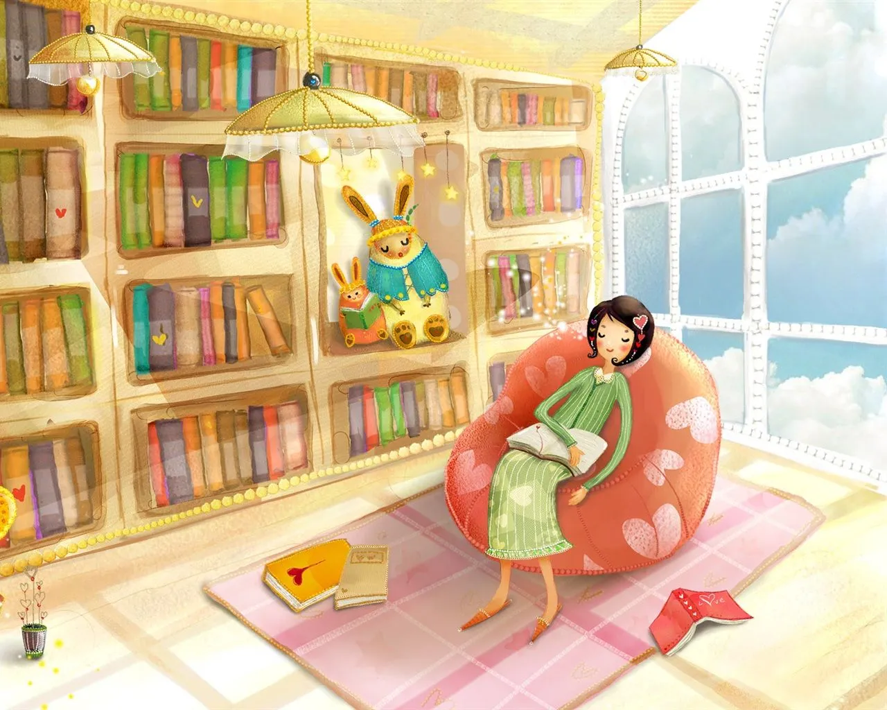 Wallpaper Rest of the girls in the study 1920x1200 Picture, Image